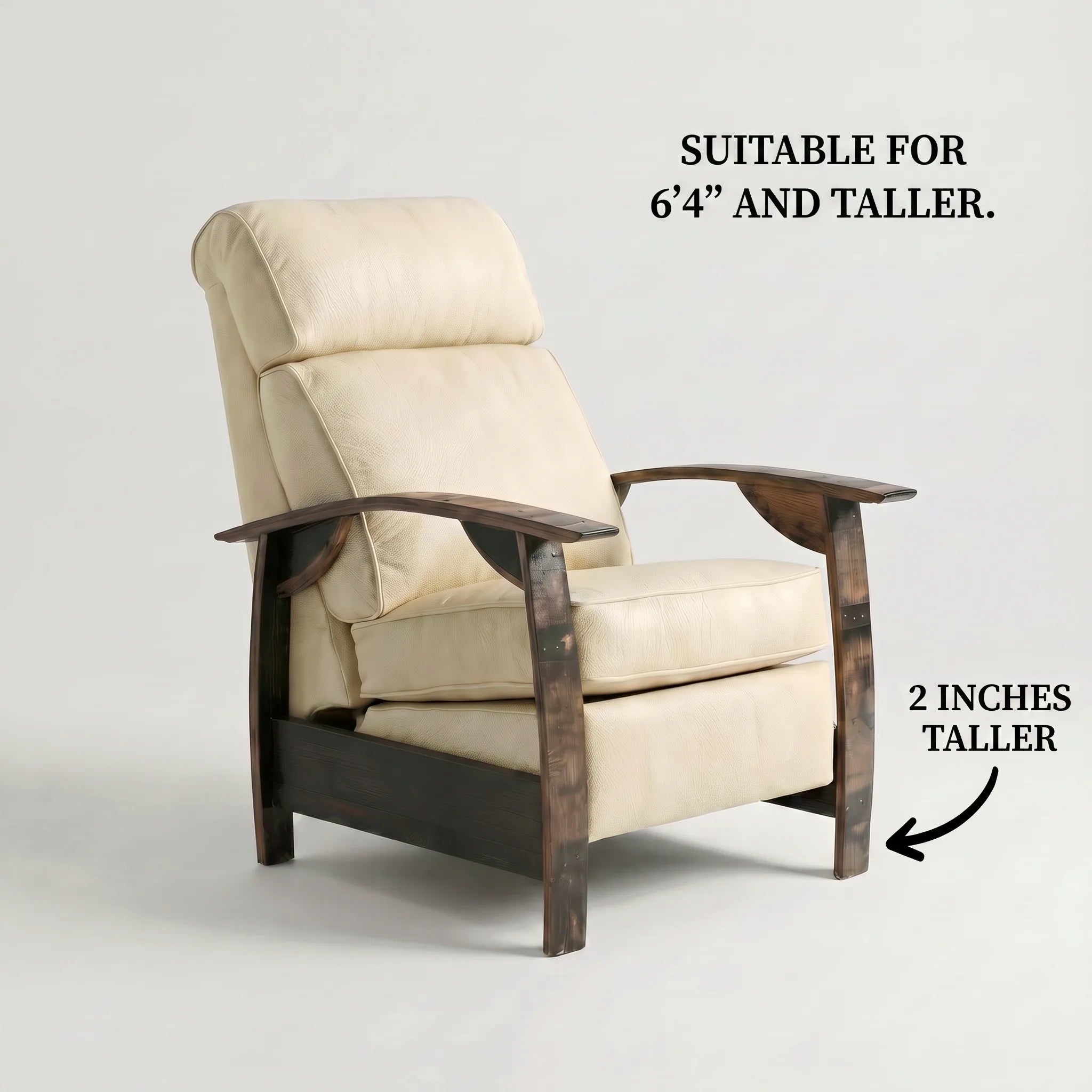 Big & Tall Whiskey Barrel Recliner - Saloon French Vanilla