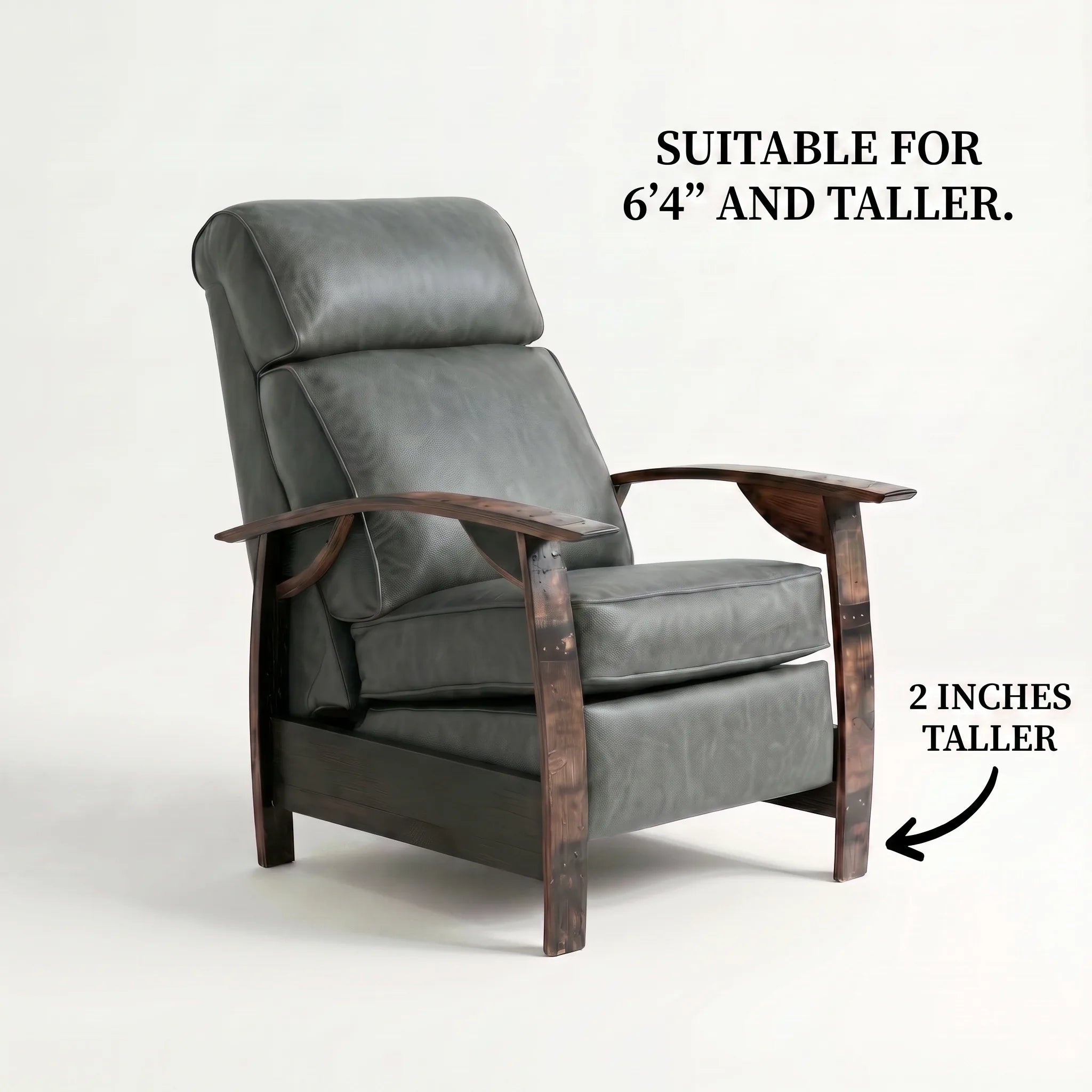 Big & Tall Whiskey Barrel Recliner - Saloon Gray