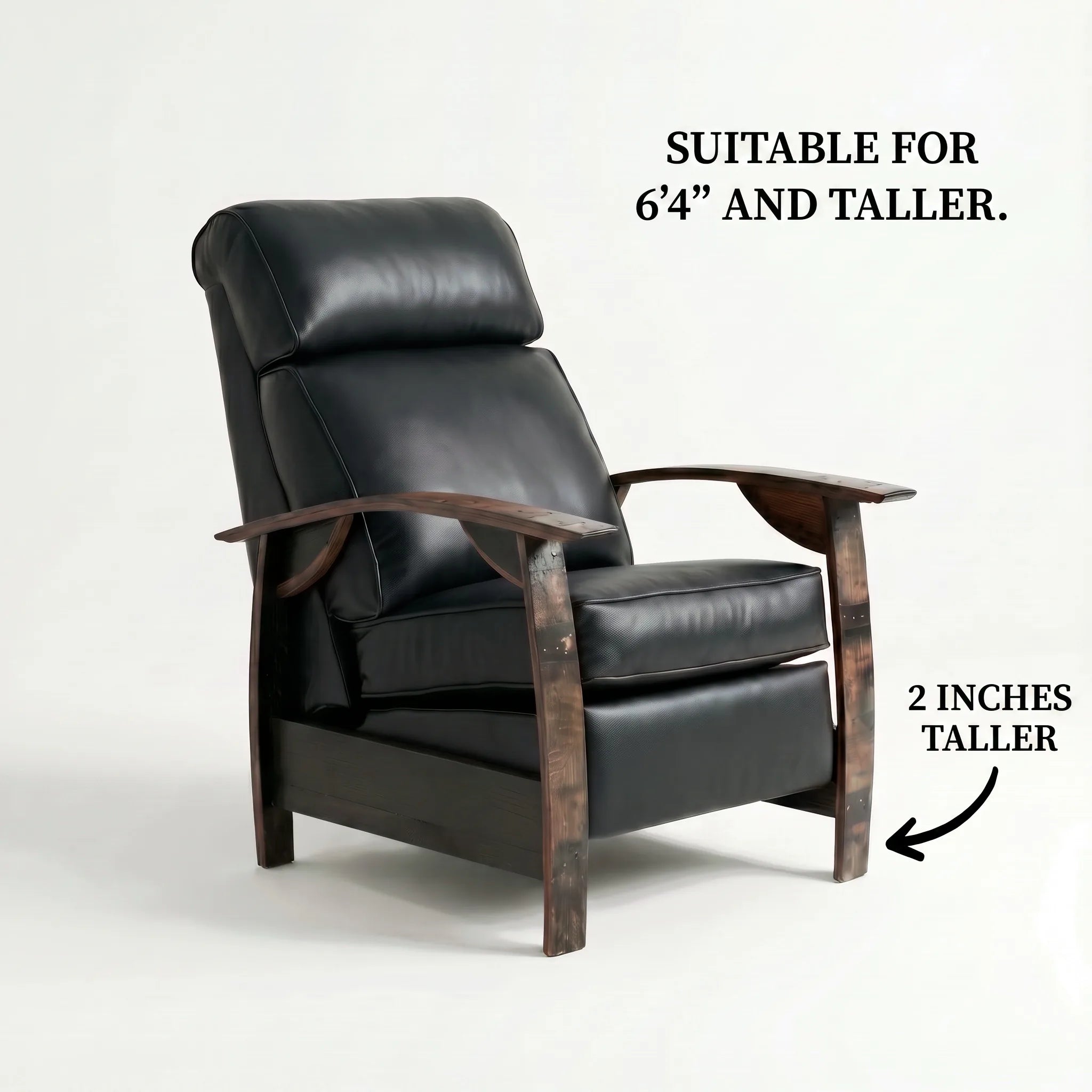 Big & Tall Whiskey Barrel Recliner - Regent Black