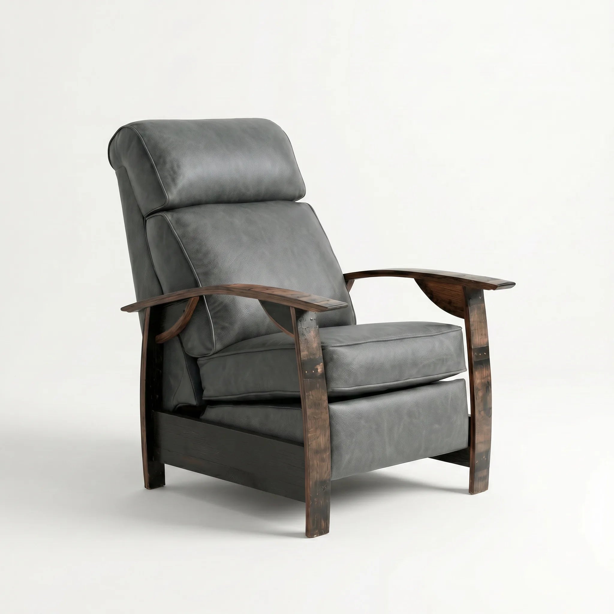Whiskey Barrel Recliner - Saloon Gray