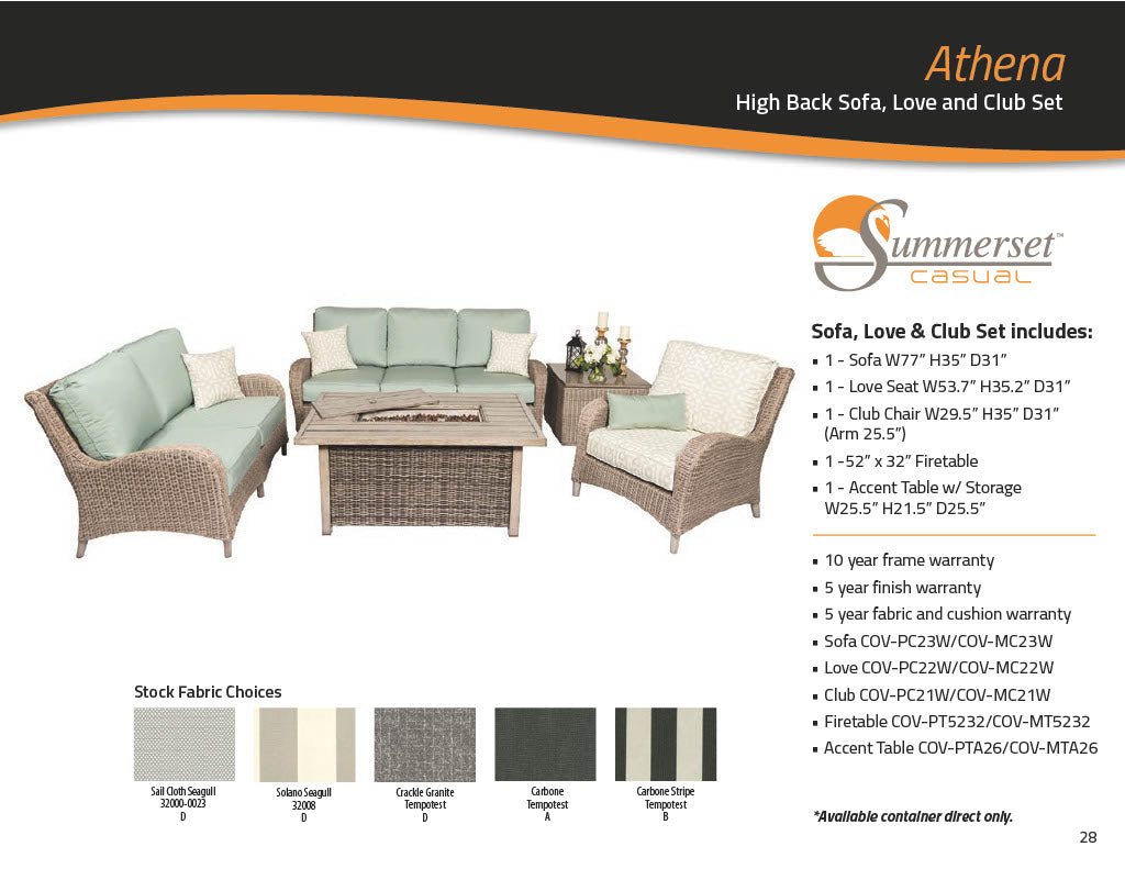 Summerset Athena outdoor setting