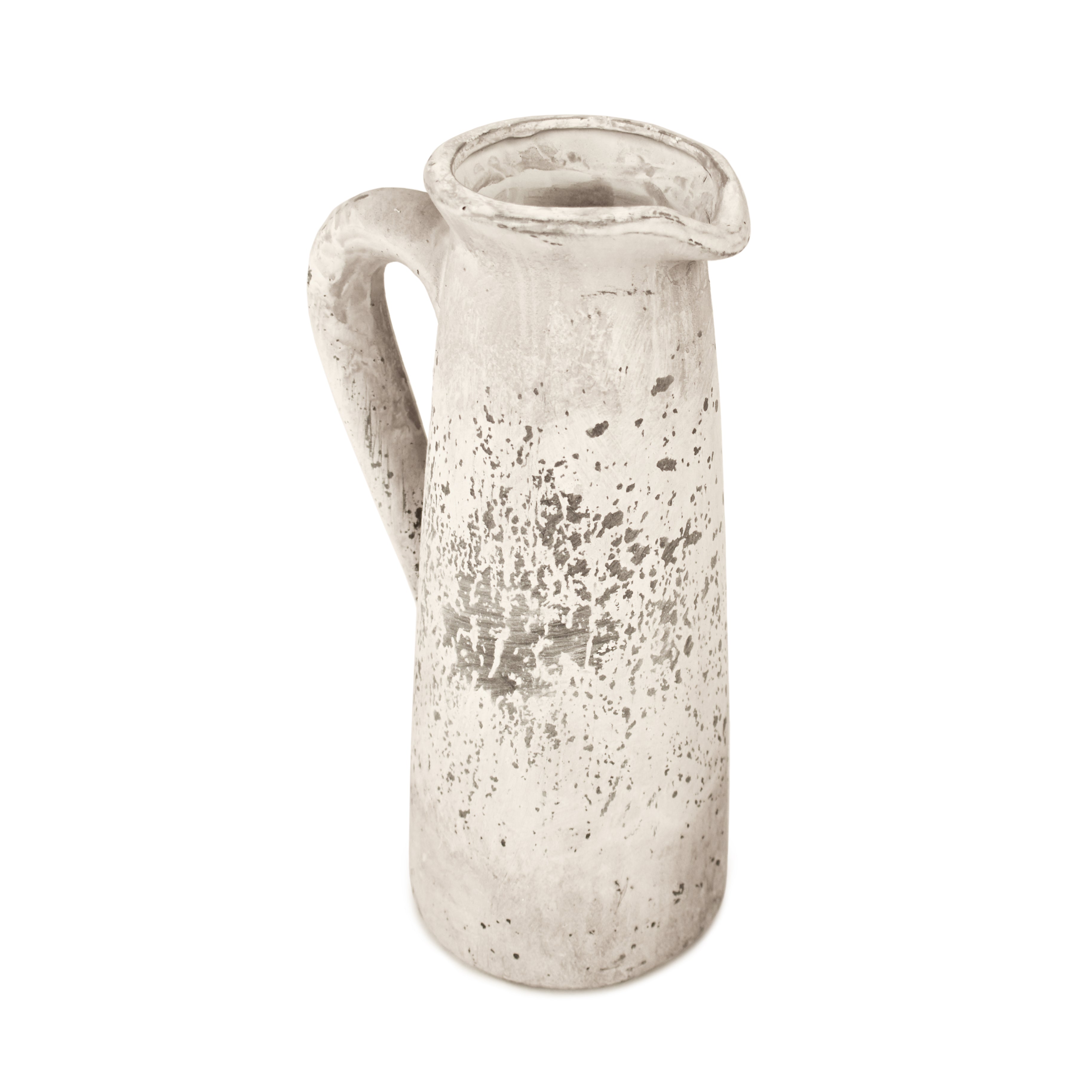 Distressed Grey Decorative Pitcher