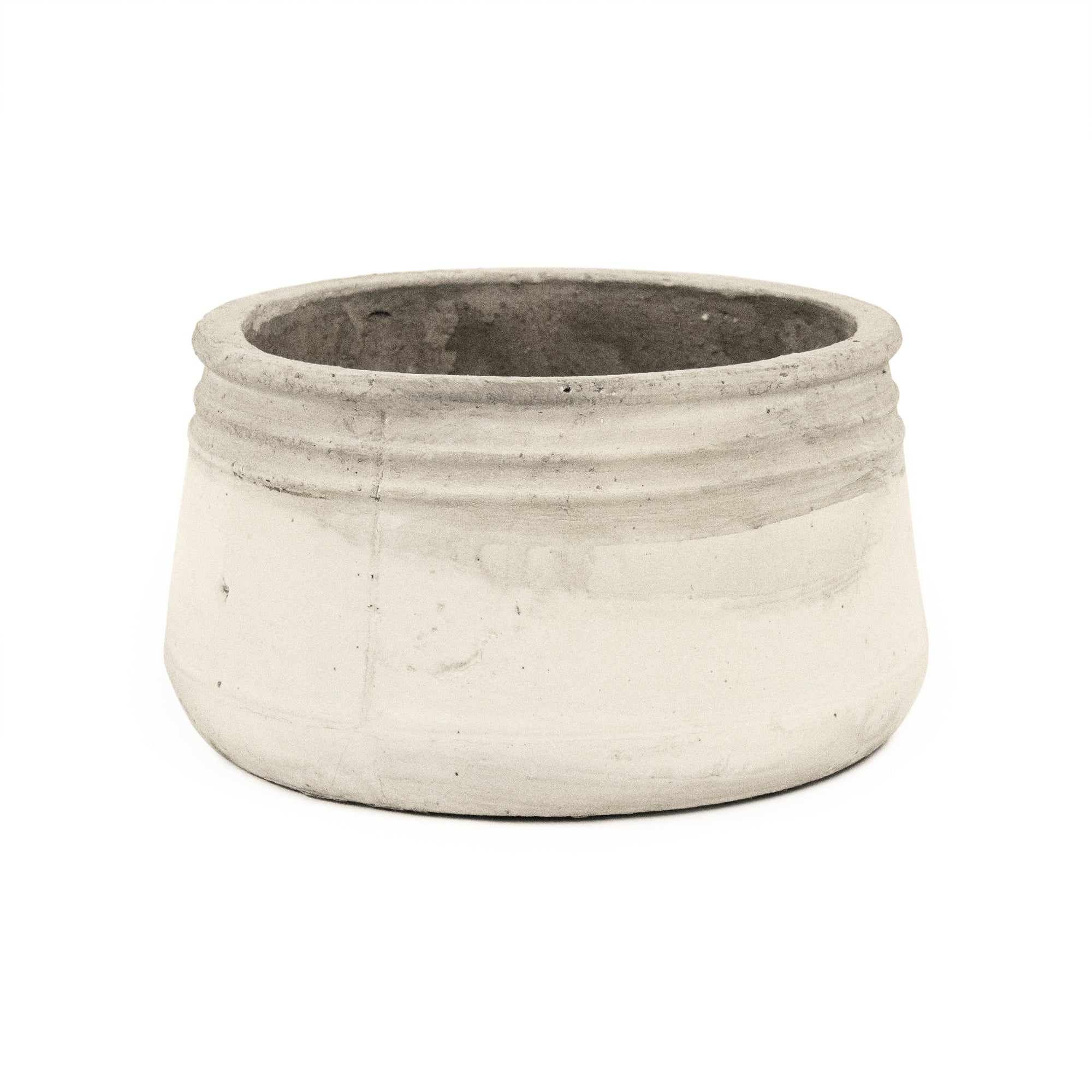 Aveline Distressed White Ceramic Bowl