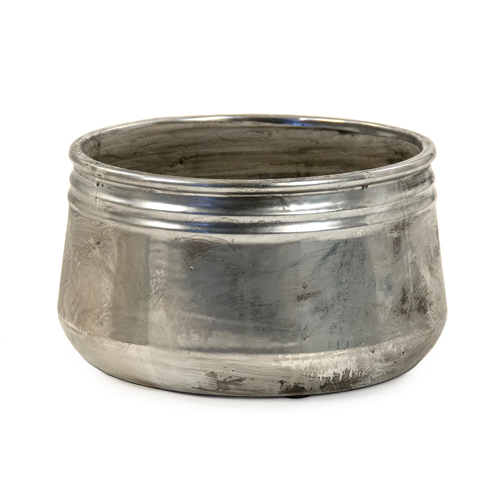 Lucien Distressed Metallic Ceramic Bowl