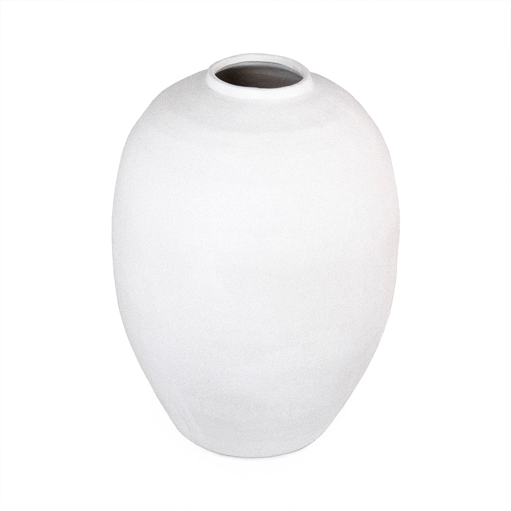 Aveline Matte White / Black Ceramic Vase
