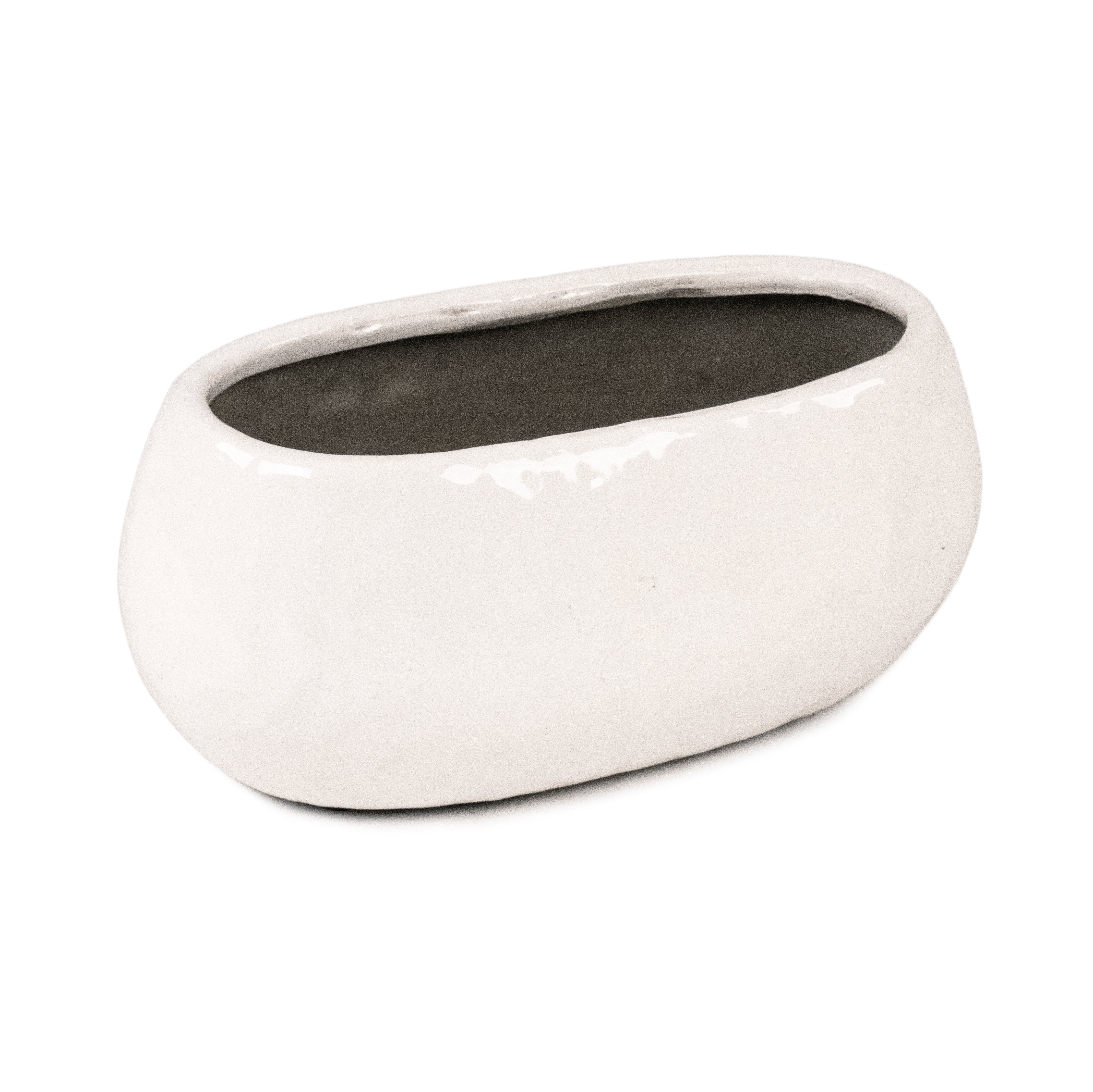 Amélie White Textured Ceramic Vase