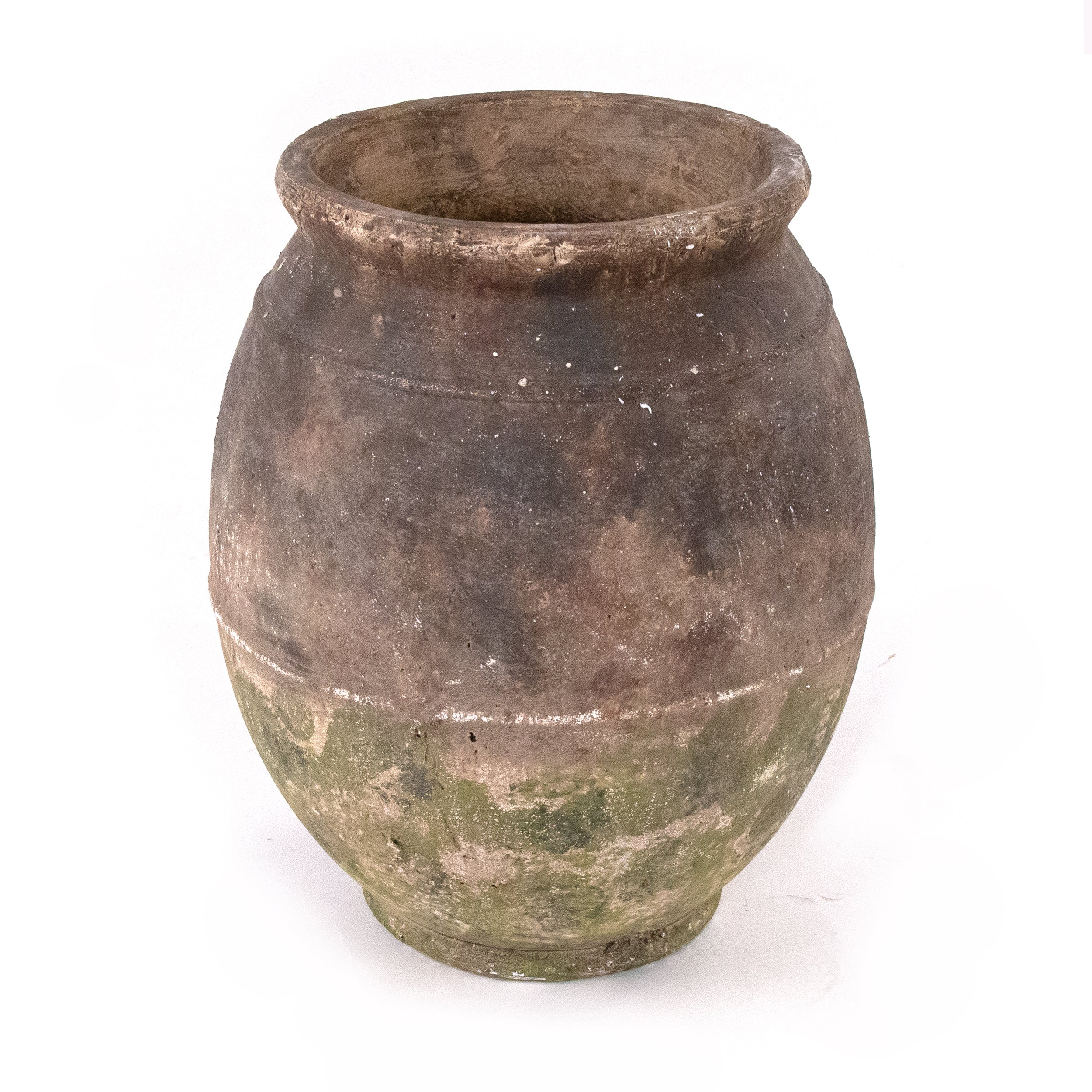 Weathered Moss Ceramic Jar