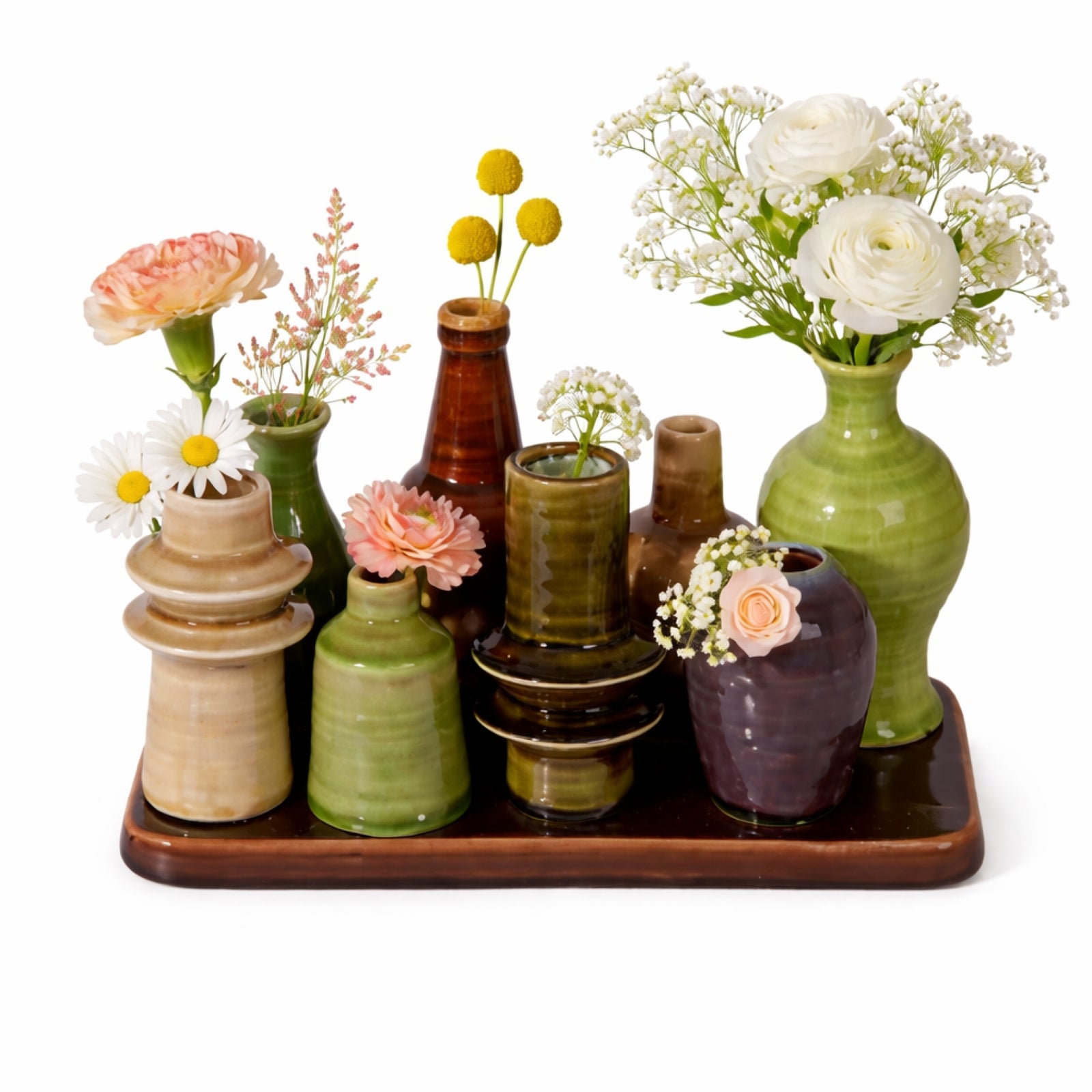 Bud Vase Tray Set