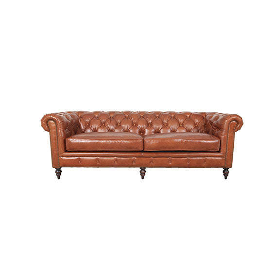 Arthur Chesterfield Leather Sofa