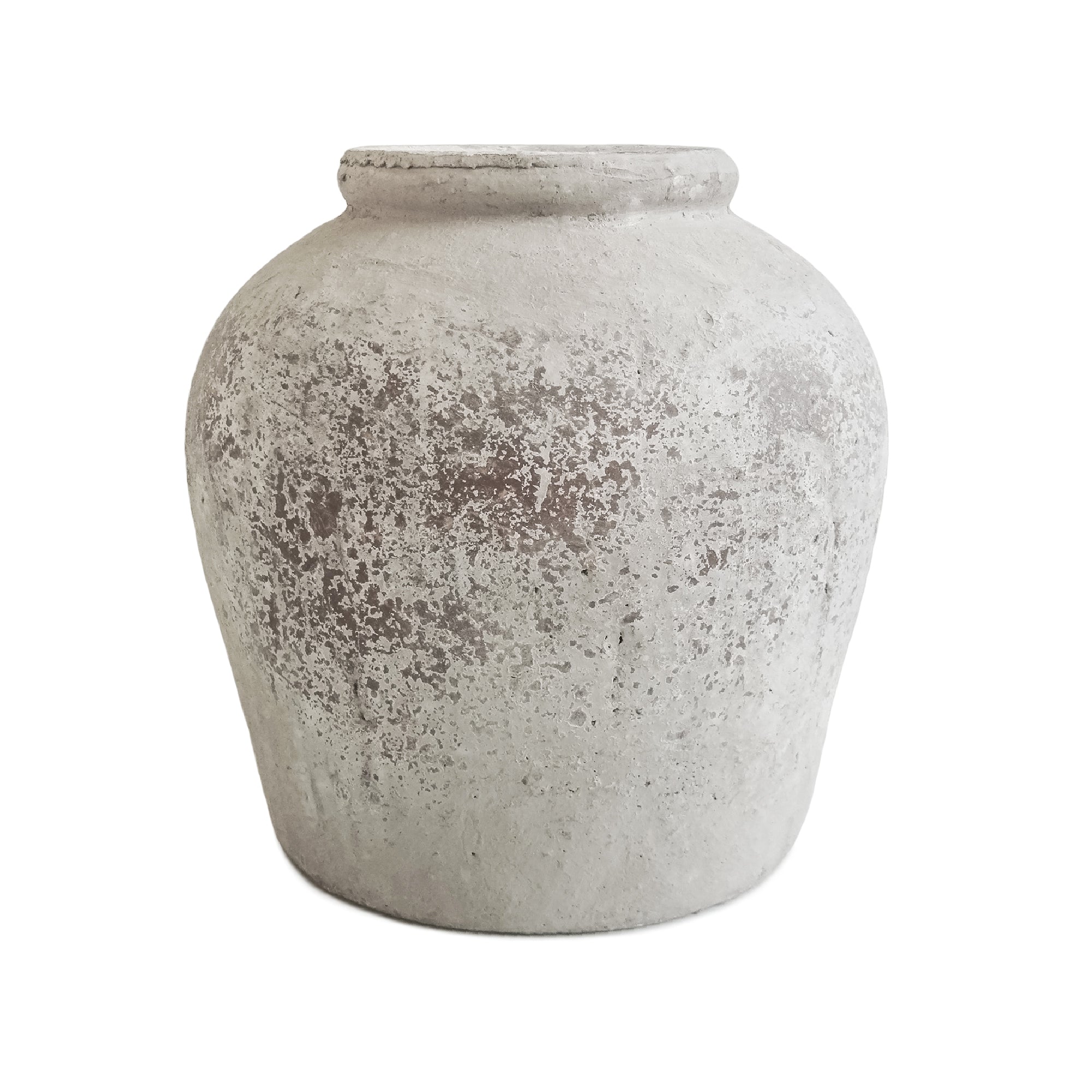 Rustic Stonewash Ceramic Jar