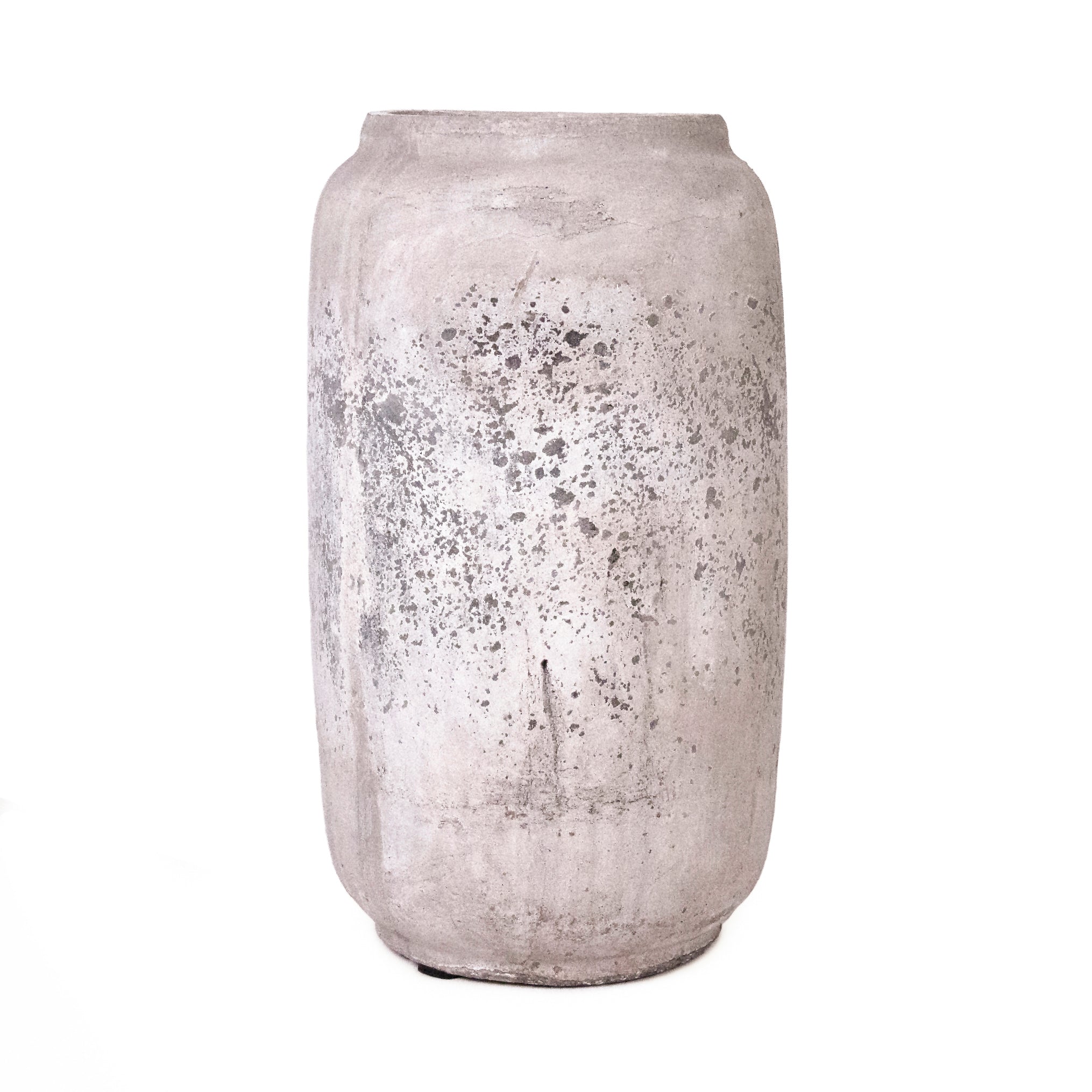 Distressed Grey Cylinder Vase