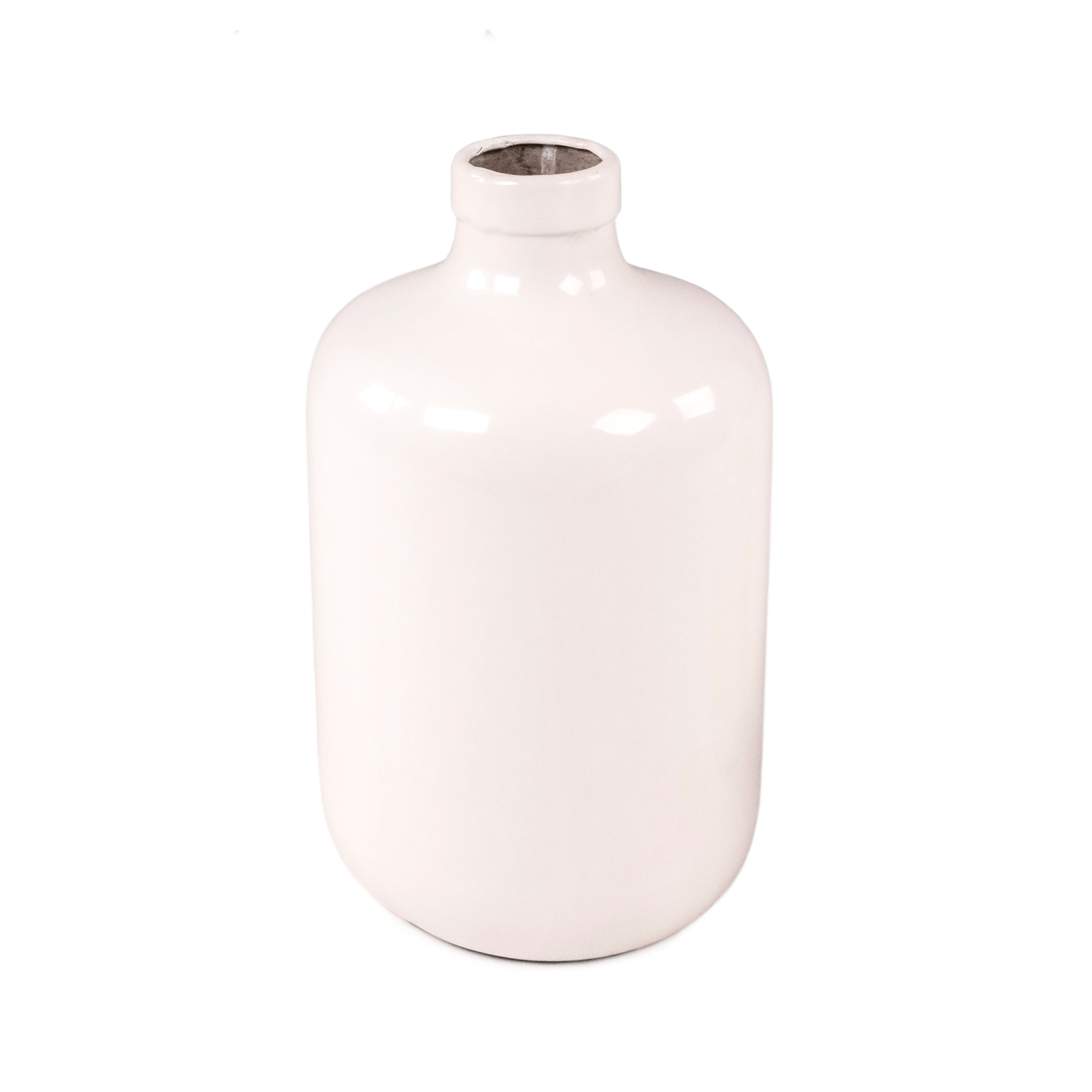 White Glaze Ceramic Jar Large