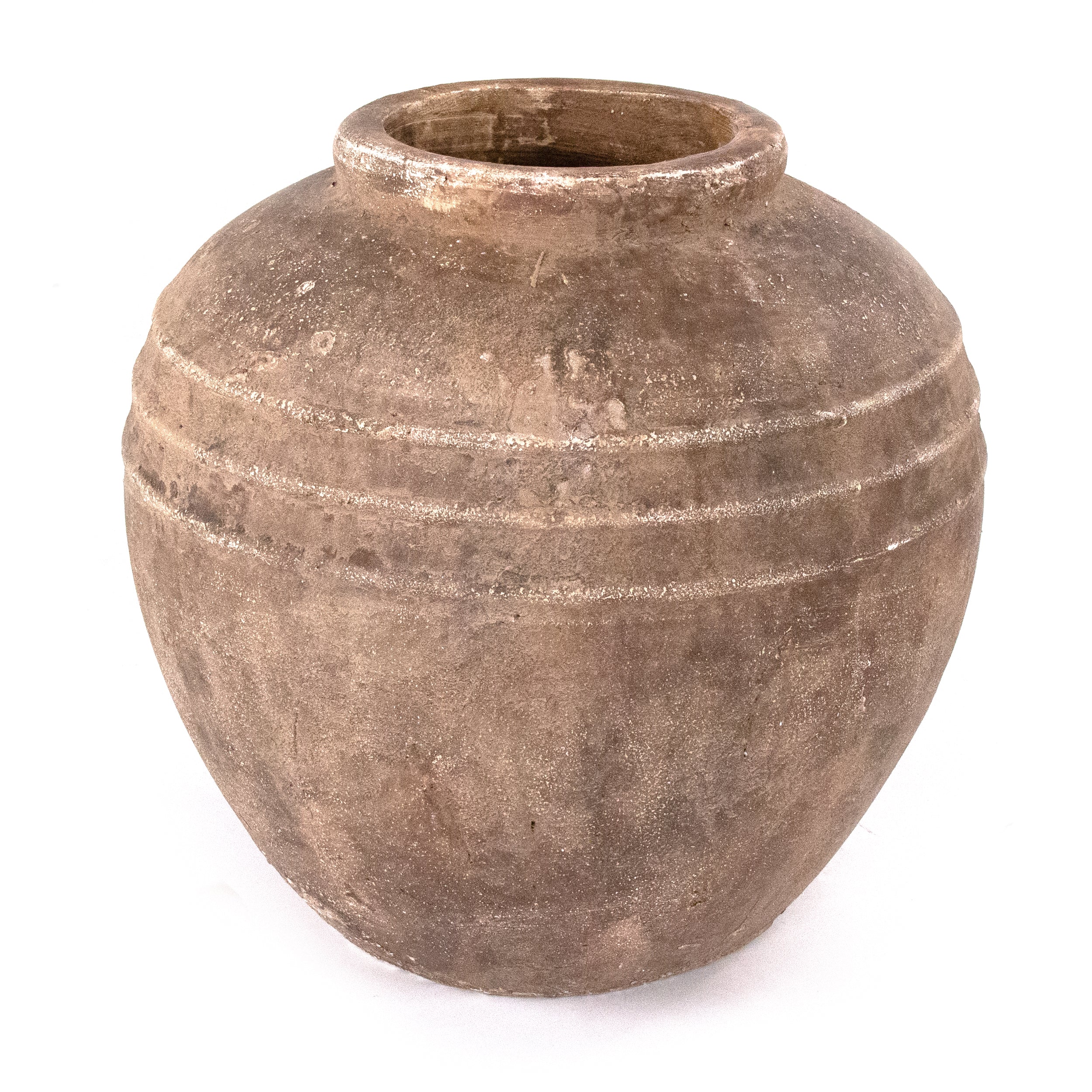Weathered Earthen Ceramic Jar