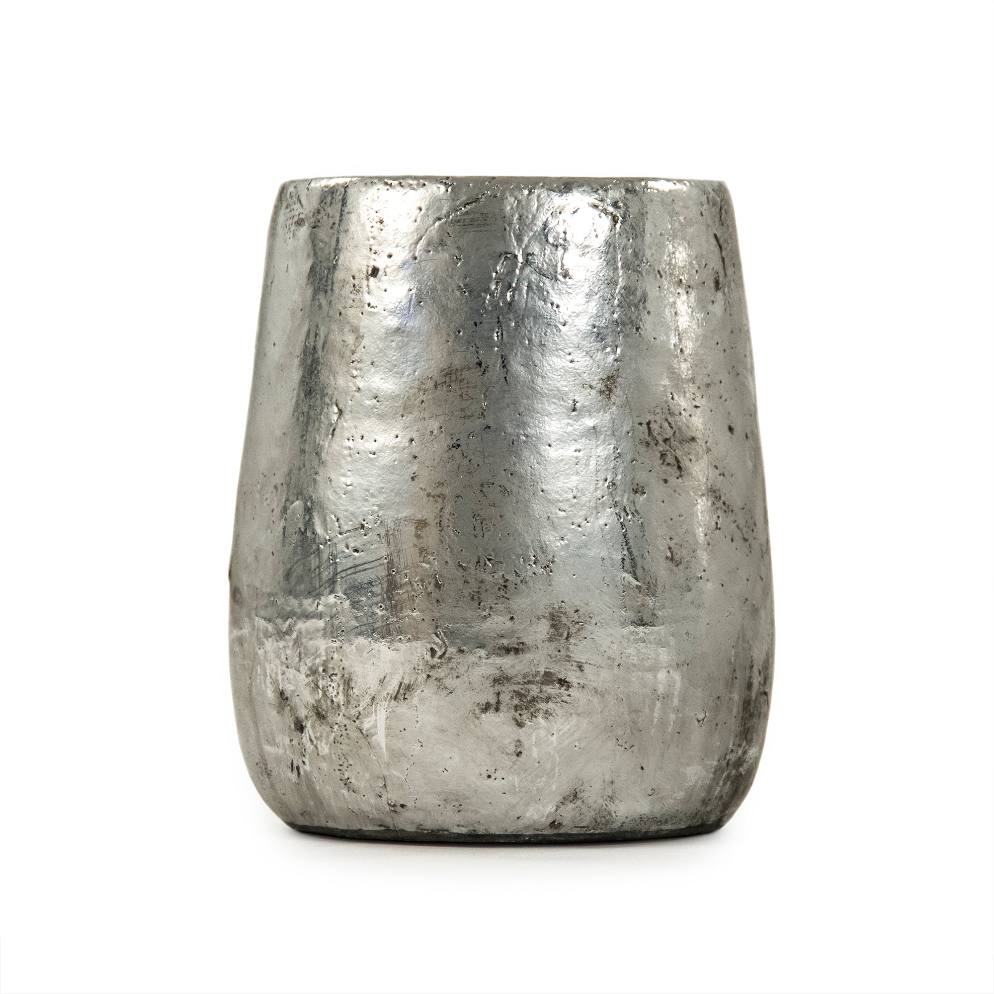 Celine Distressed Metallic Ceramic Vase