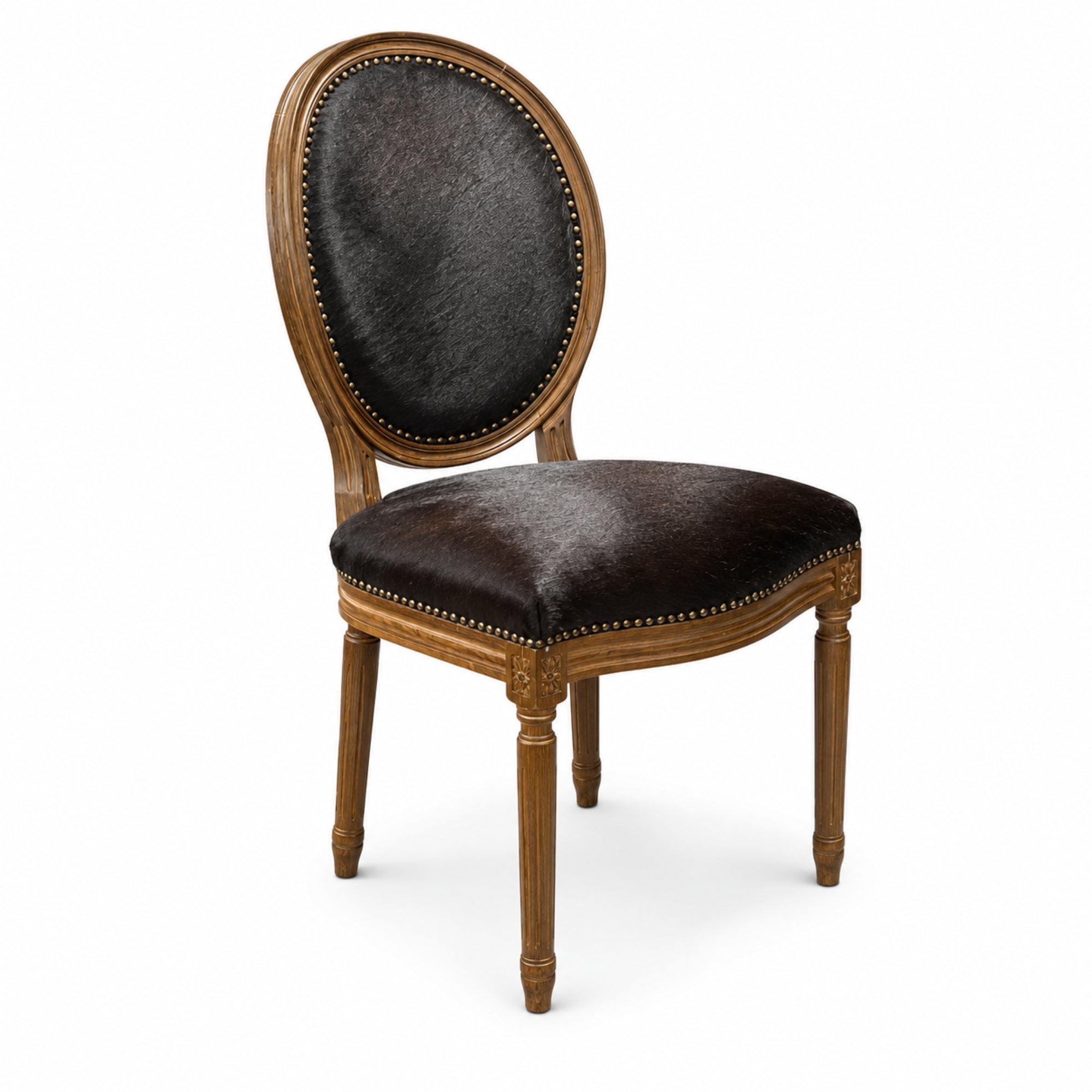 Medallion Cowhide Chair B004 E106 Cow BL