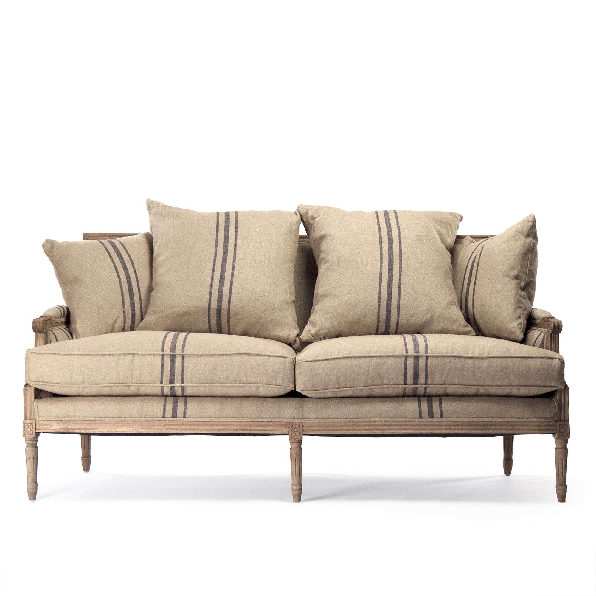 Louis Sofa Blue Stripes
