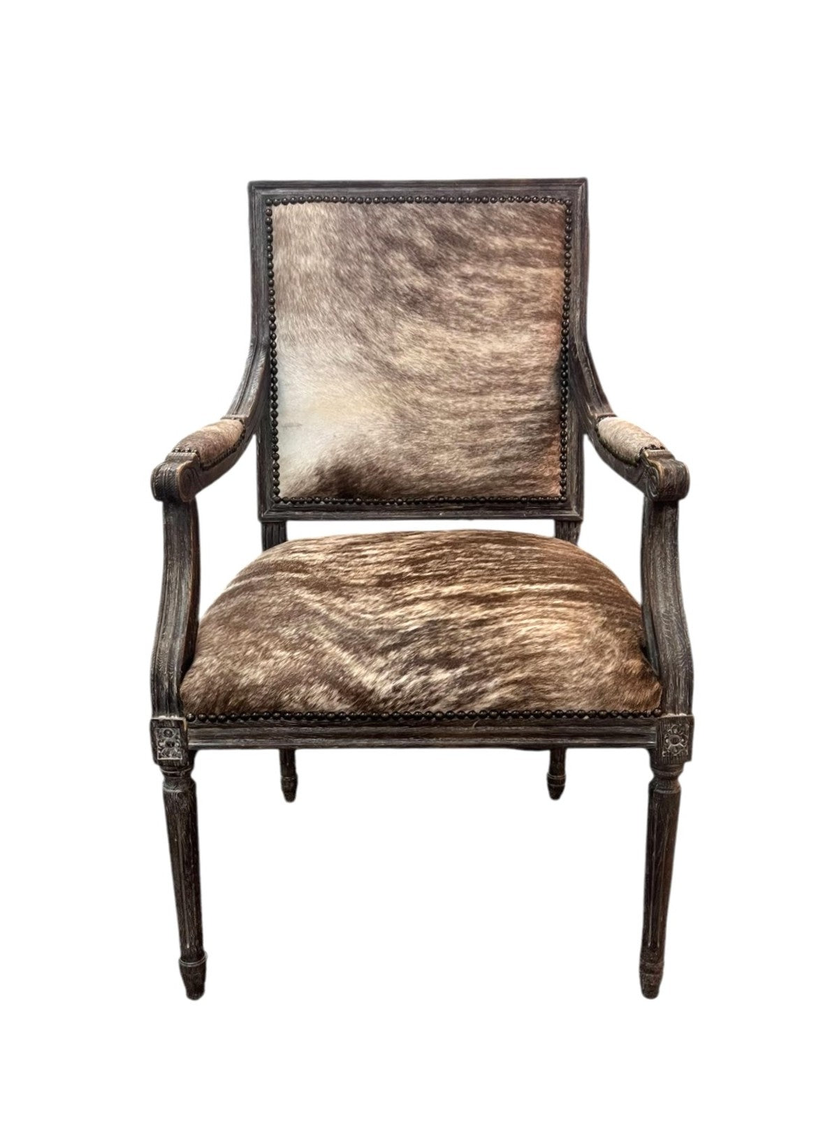 Louis Cowhide Arm Chair B008 E271 Cow EL