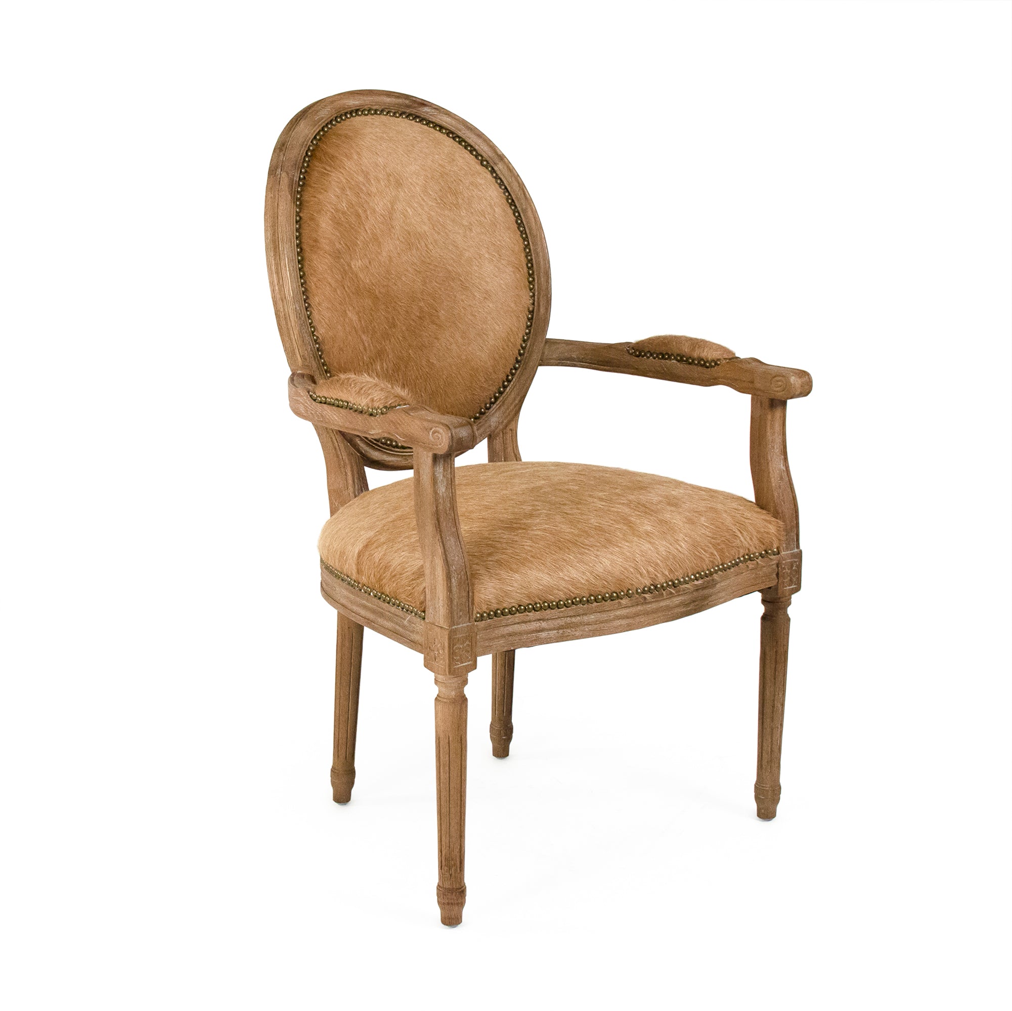 Medallion Cowhide Arm Chair B009 E272 Cow B