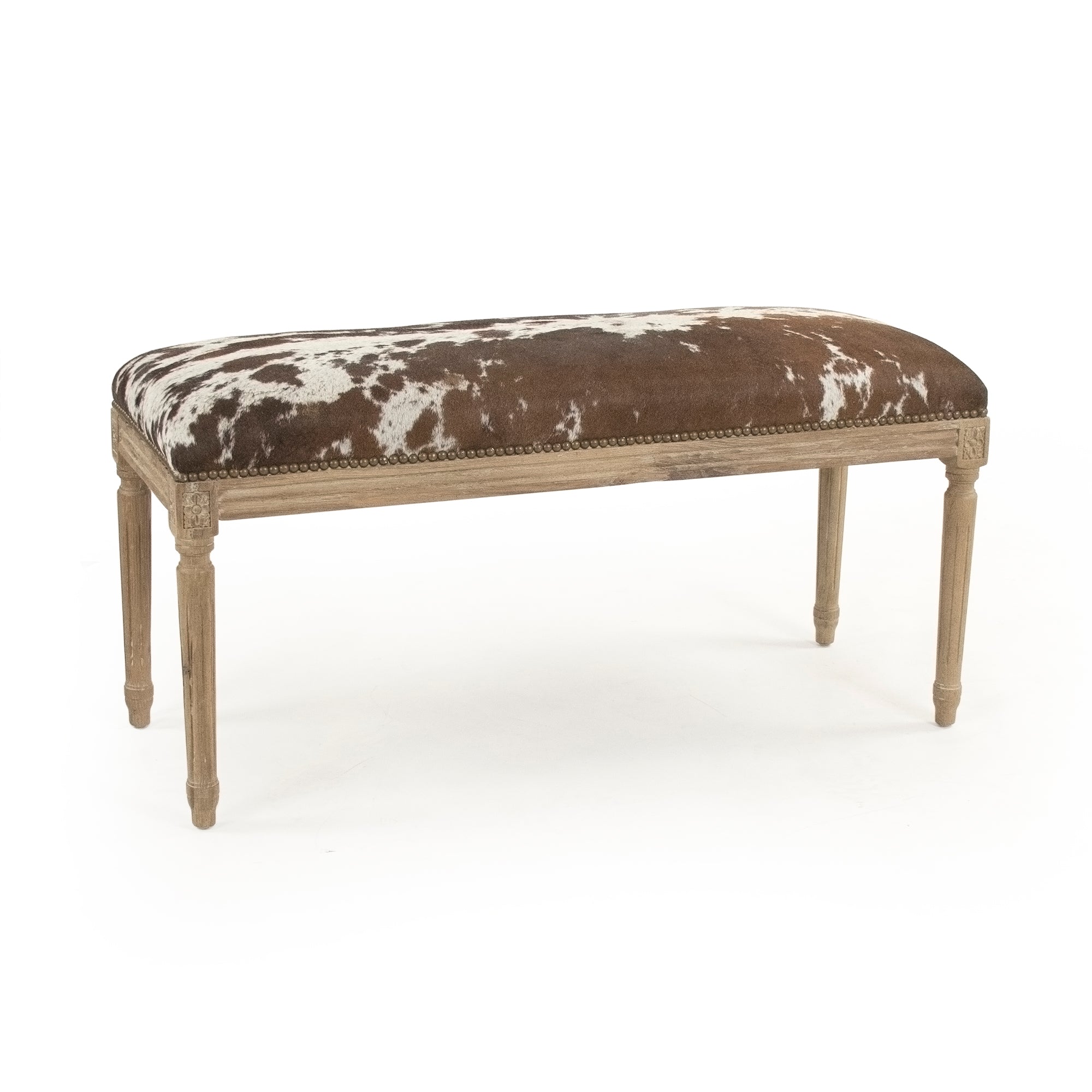 Cow Hide Bench B014 E272 Cow EL SPBRW
