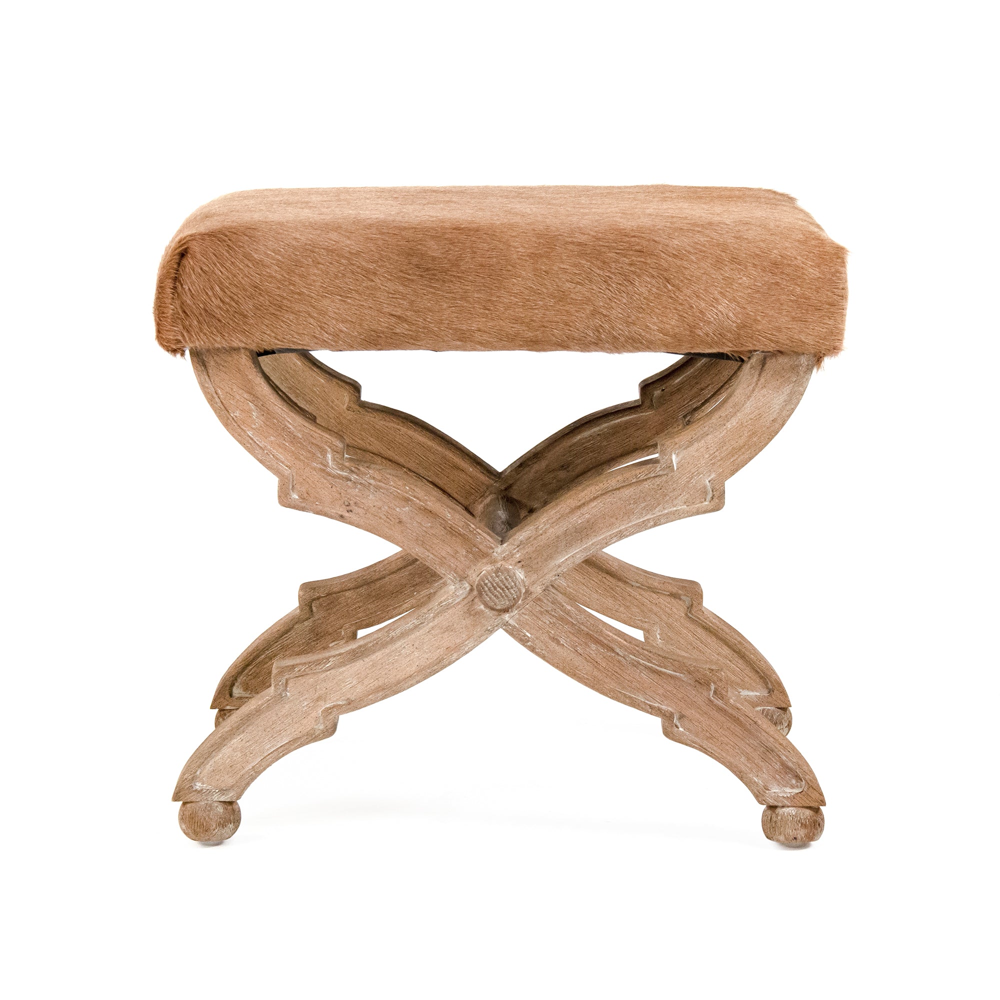 Cow Hide Stool CF162 E272 Cow BRW