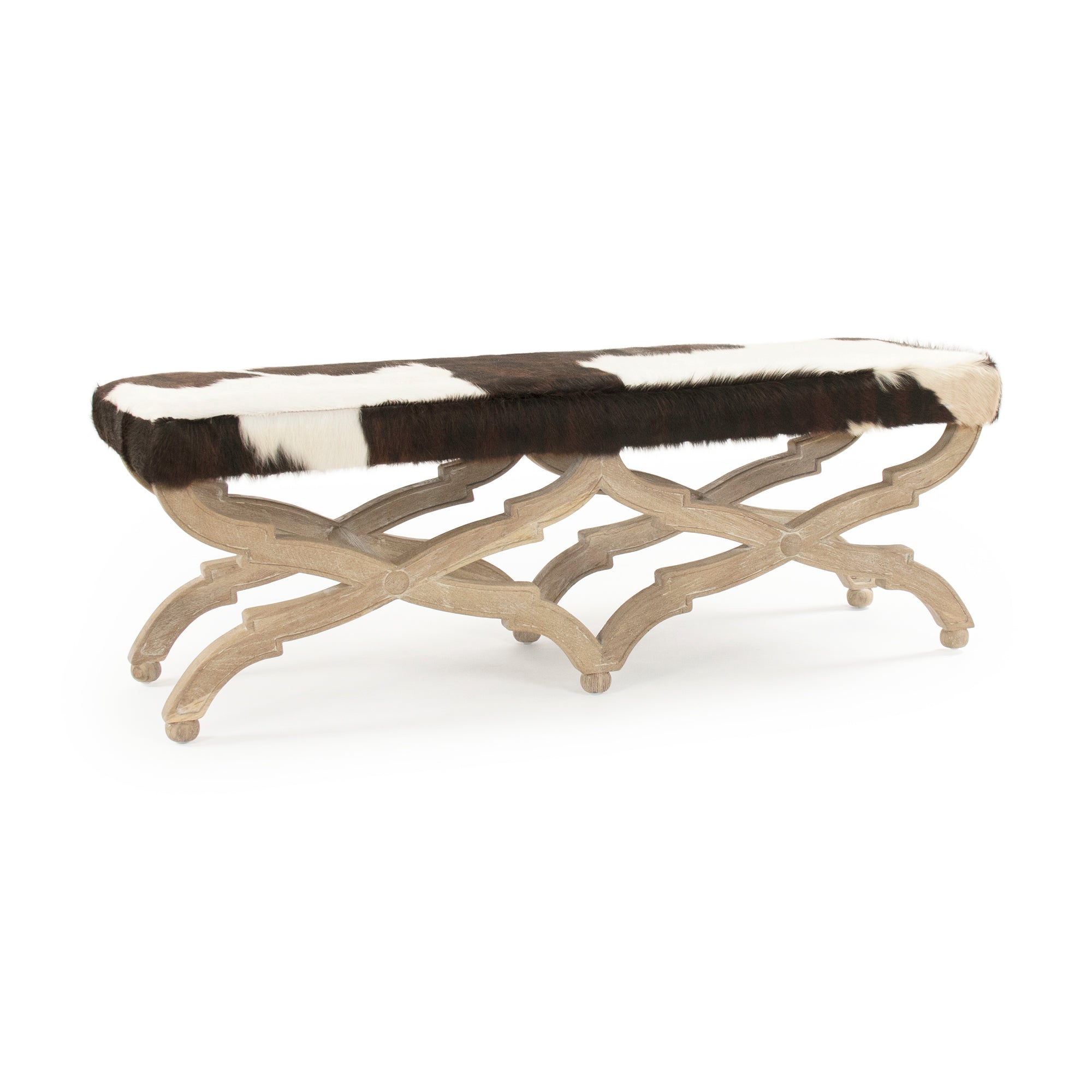 Cow Hide Bench CF163 E272 Cow BRW