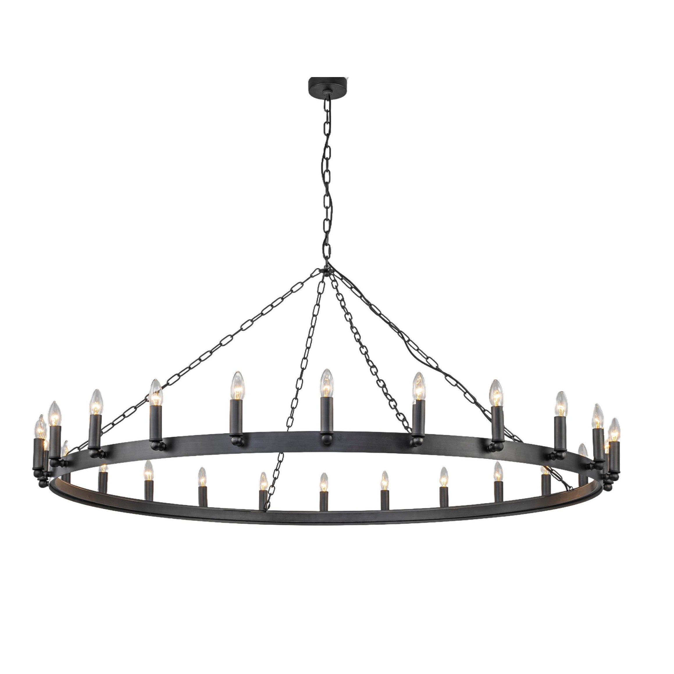 Alderton Iron Ring Chandelier Large