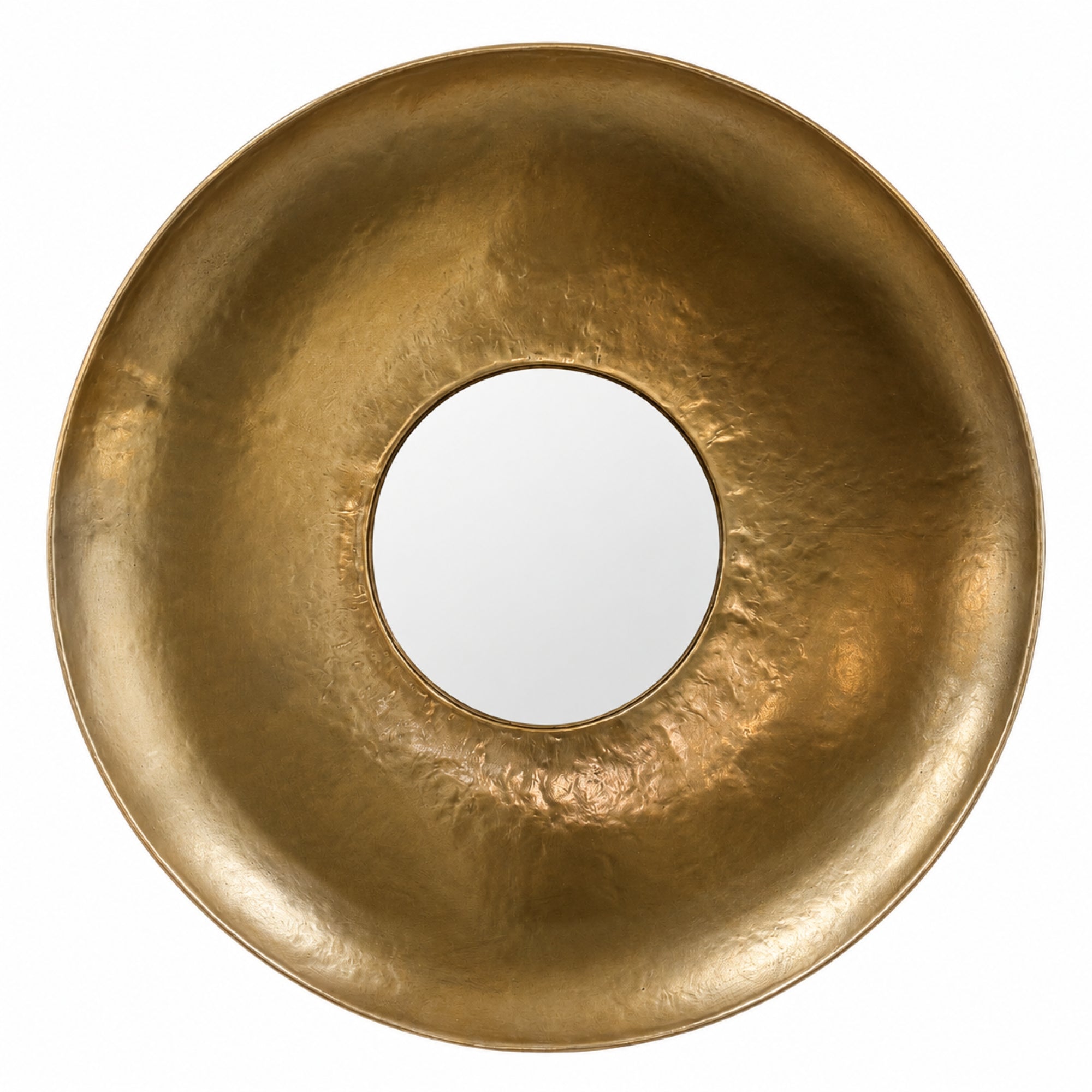Valdoro Hammered Metal Beveled Wall Mirror