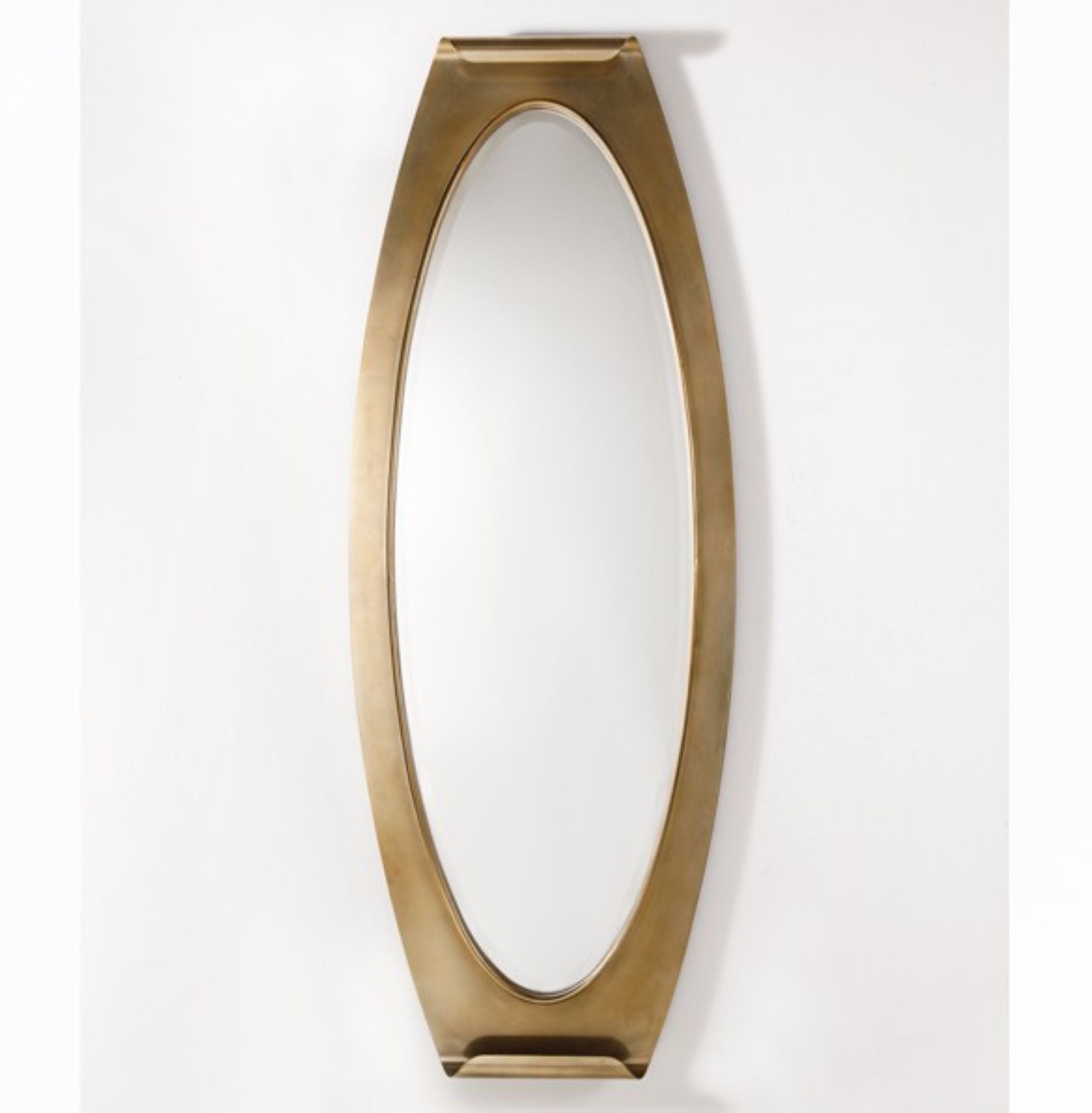Aurelia Grand Oval Metal Beveled Mirror