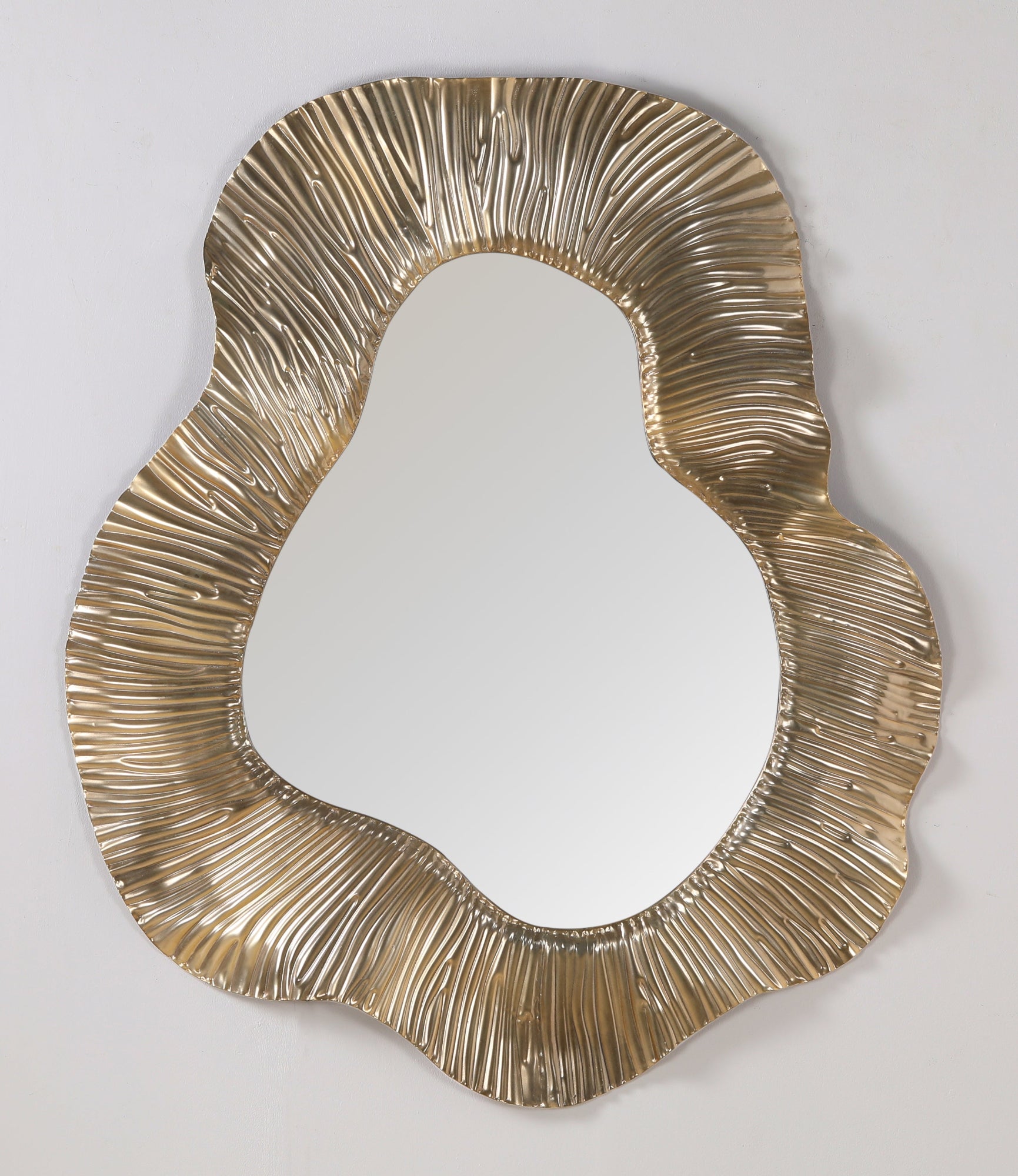 Solara Sculpted Metal Wall Mirror