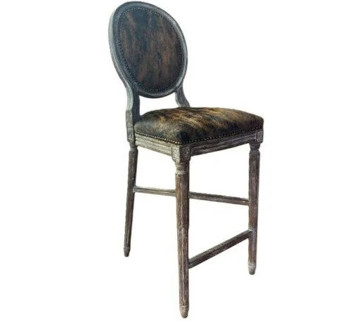 Medallion Cow Hide Bar/ Counter Stool