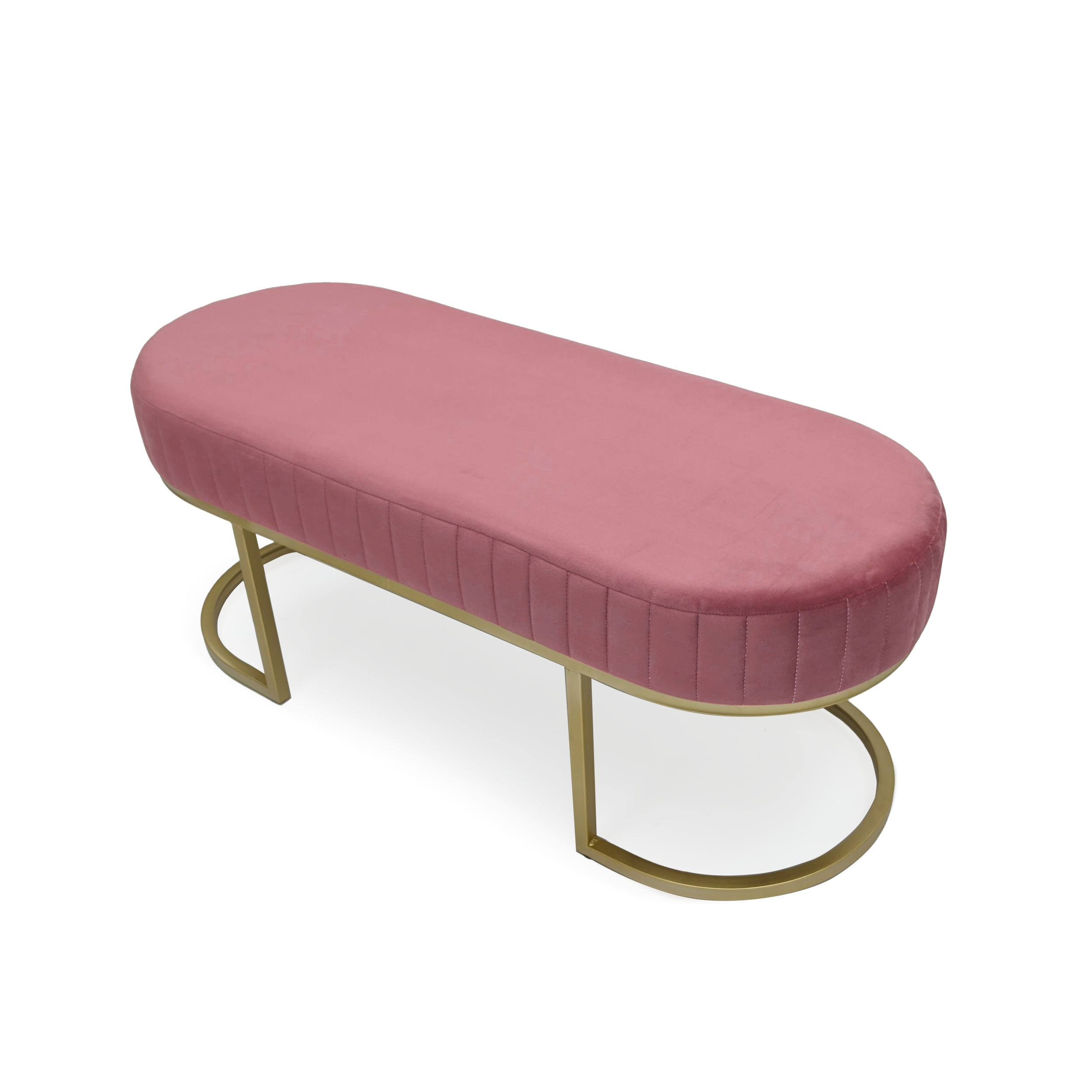 Pink Velvet Bench