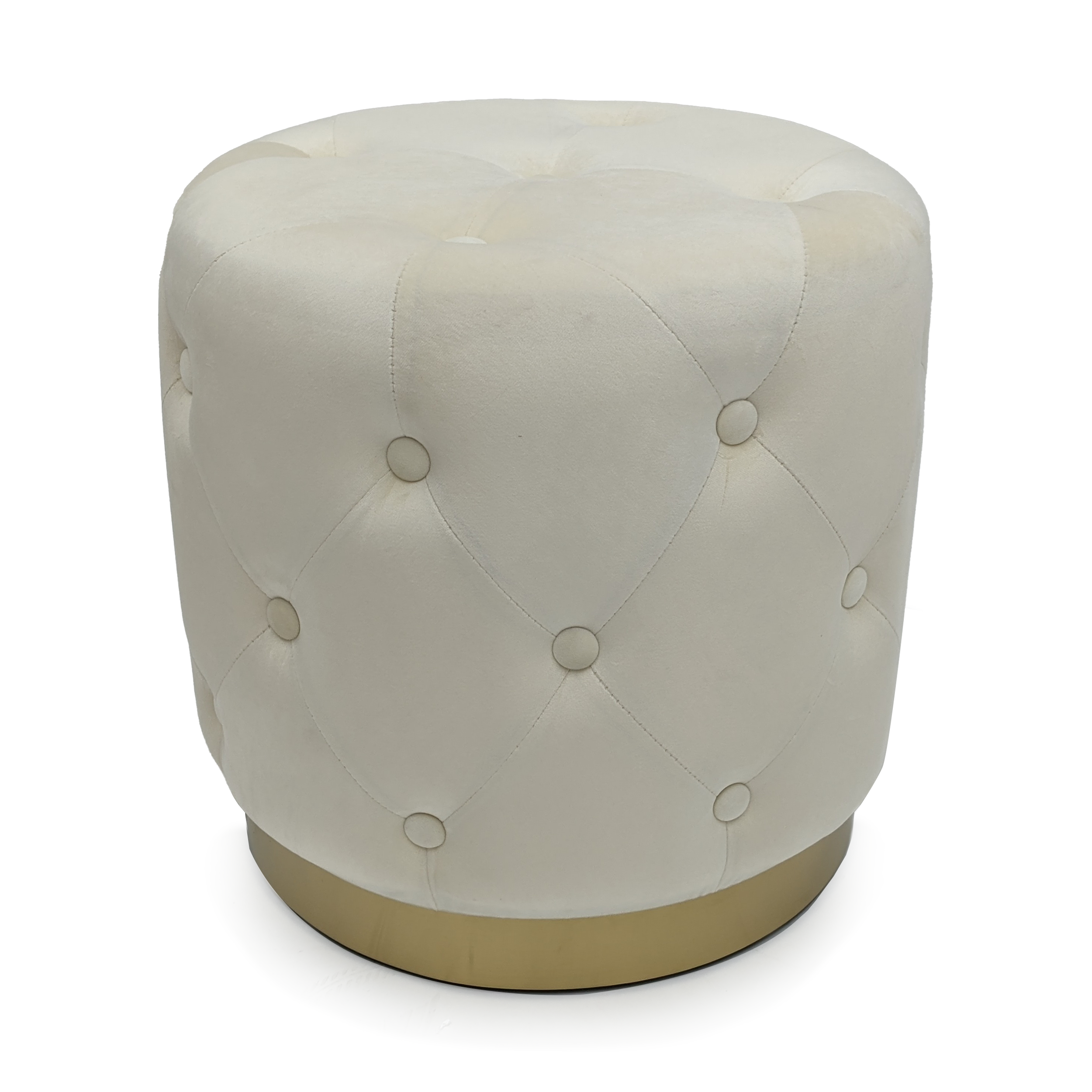 White Velvet Stool