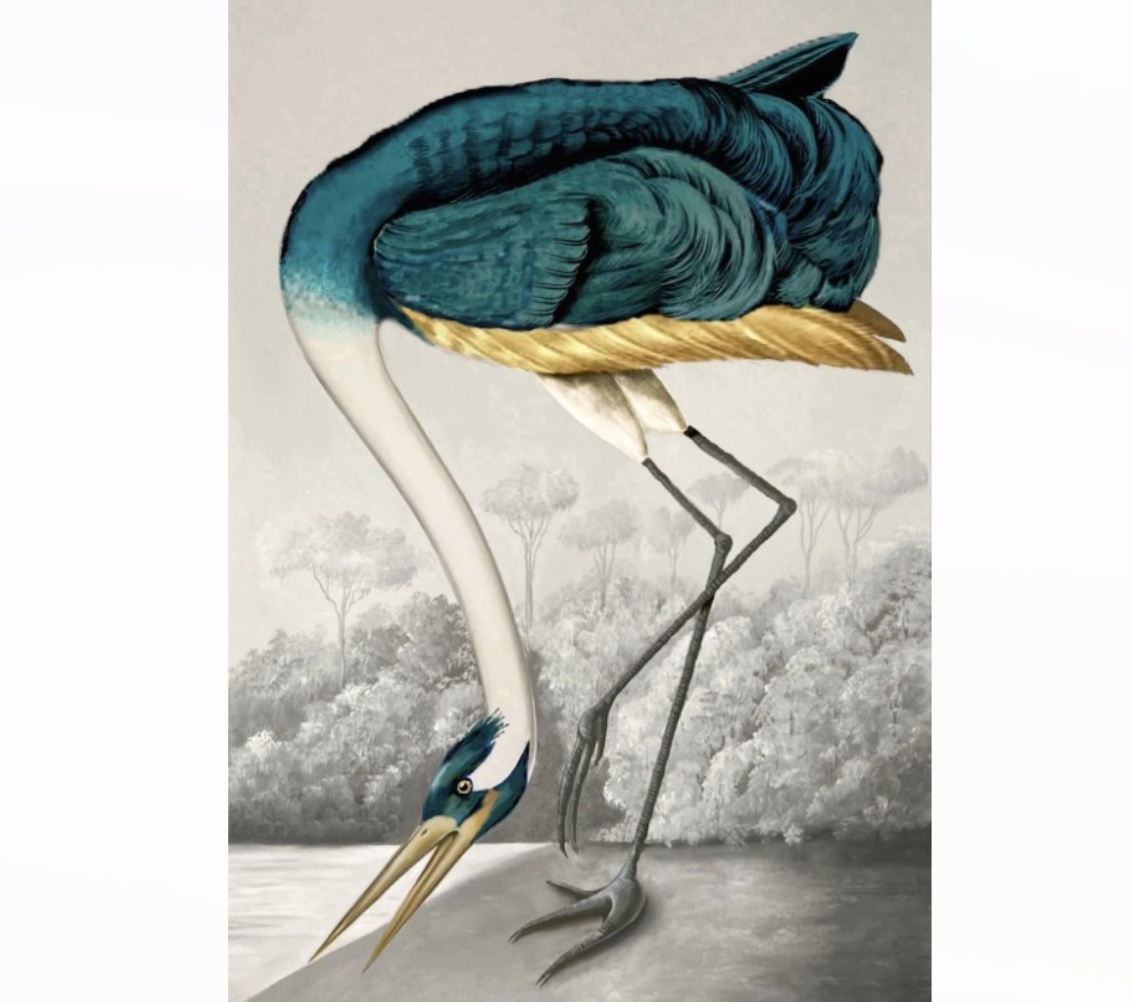 Great Egret Bird II- Size 36" X 60"