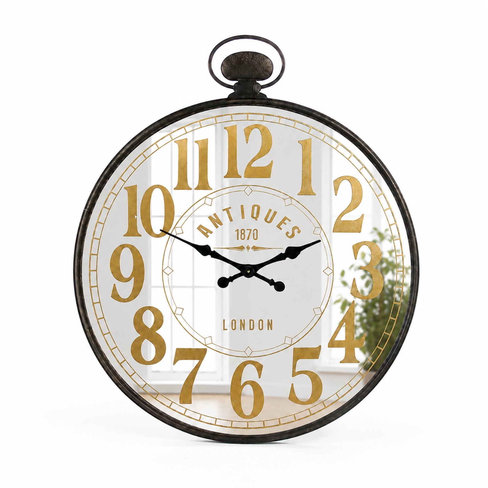 Burnell Round Mirrored Wall Clock