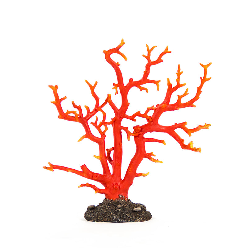 Red Coral Reef Resin Sculpture