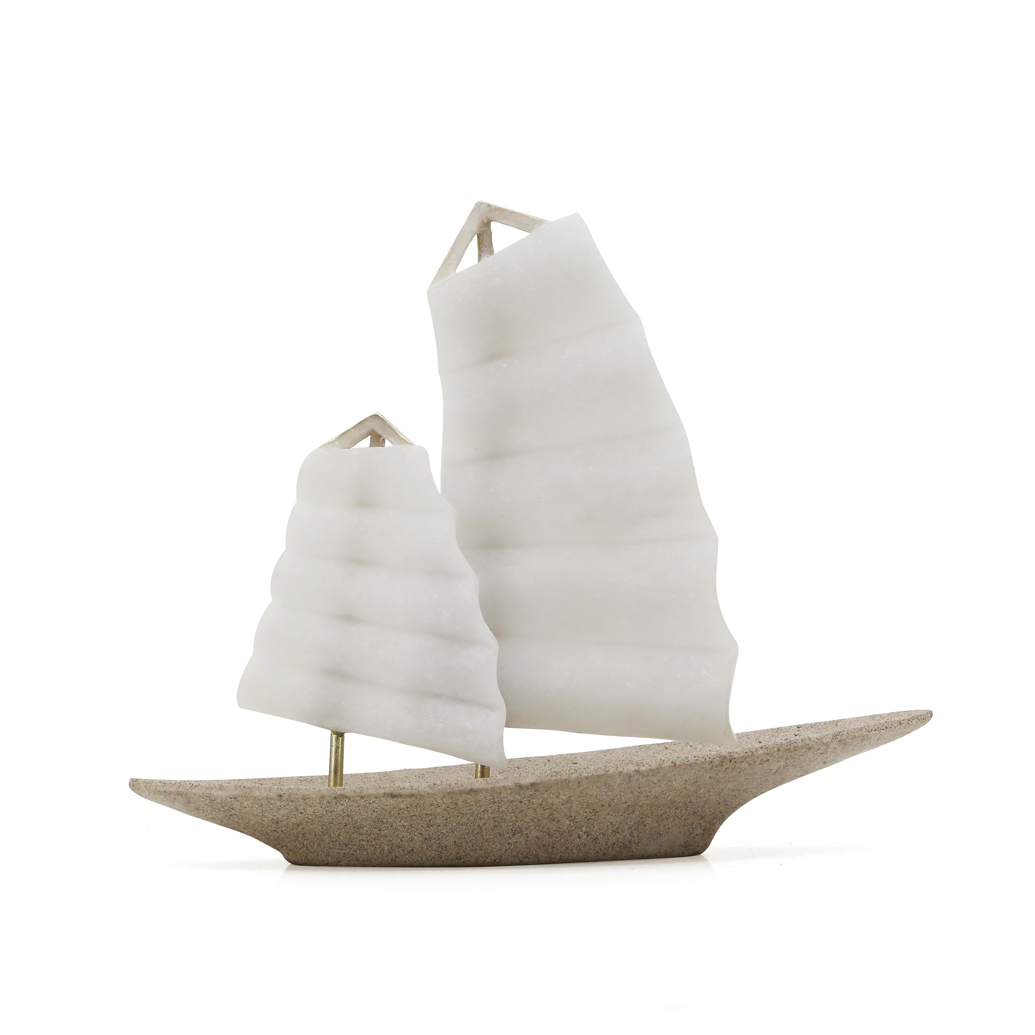 Seabrook Resin Sailboat Sculpture