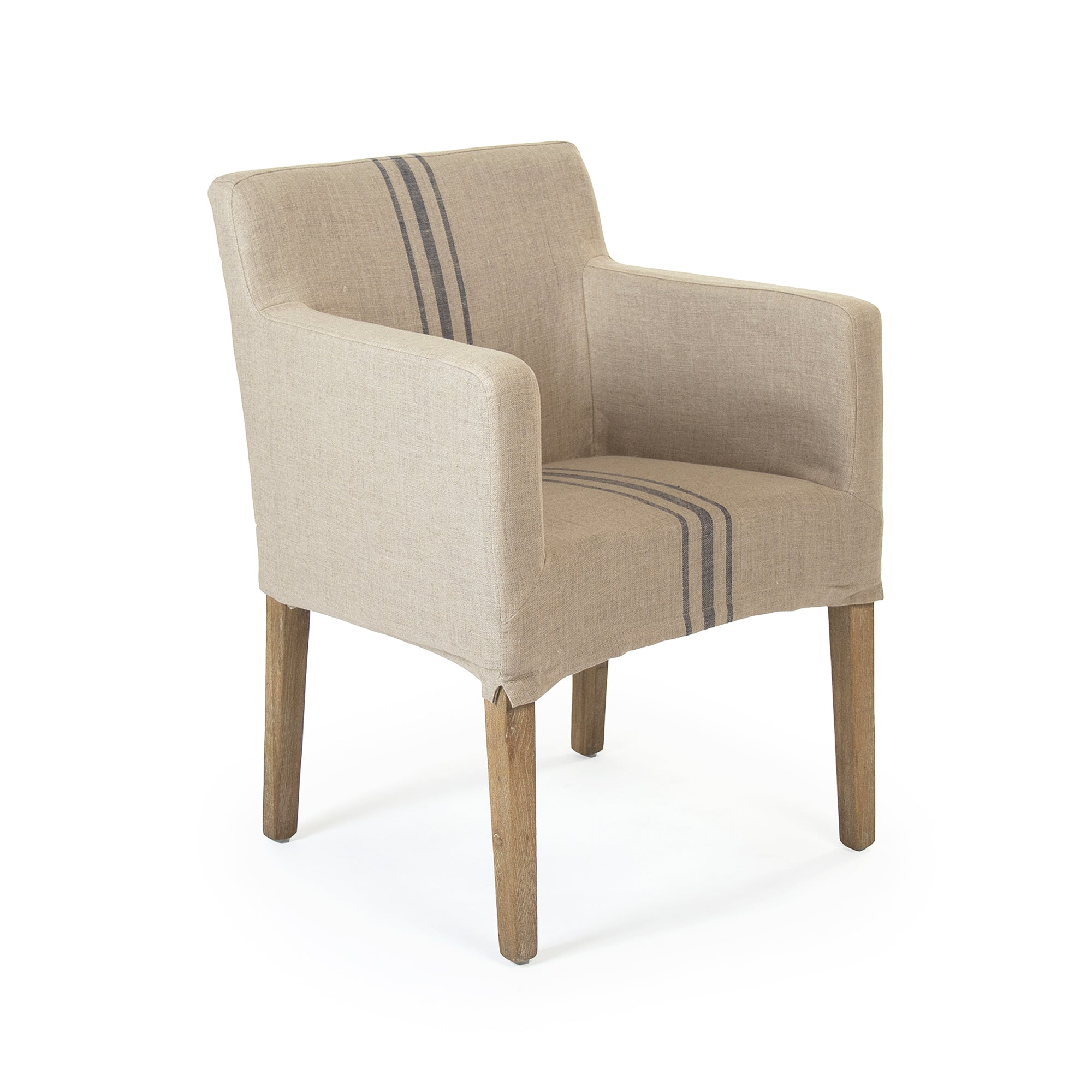 Avignon Slipcover Arm Chair Blue Stripe