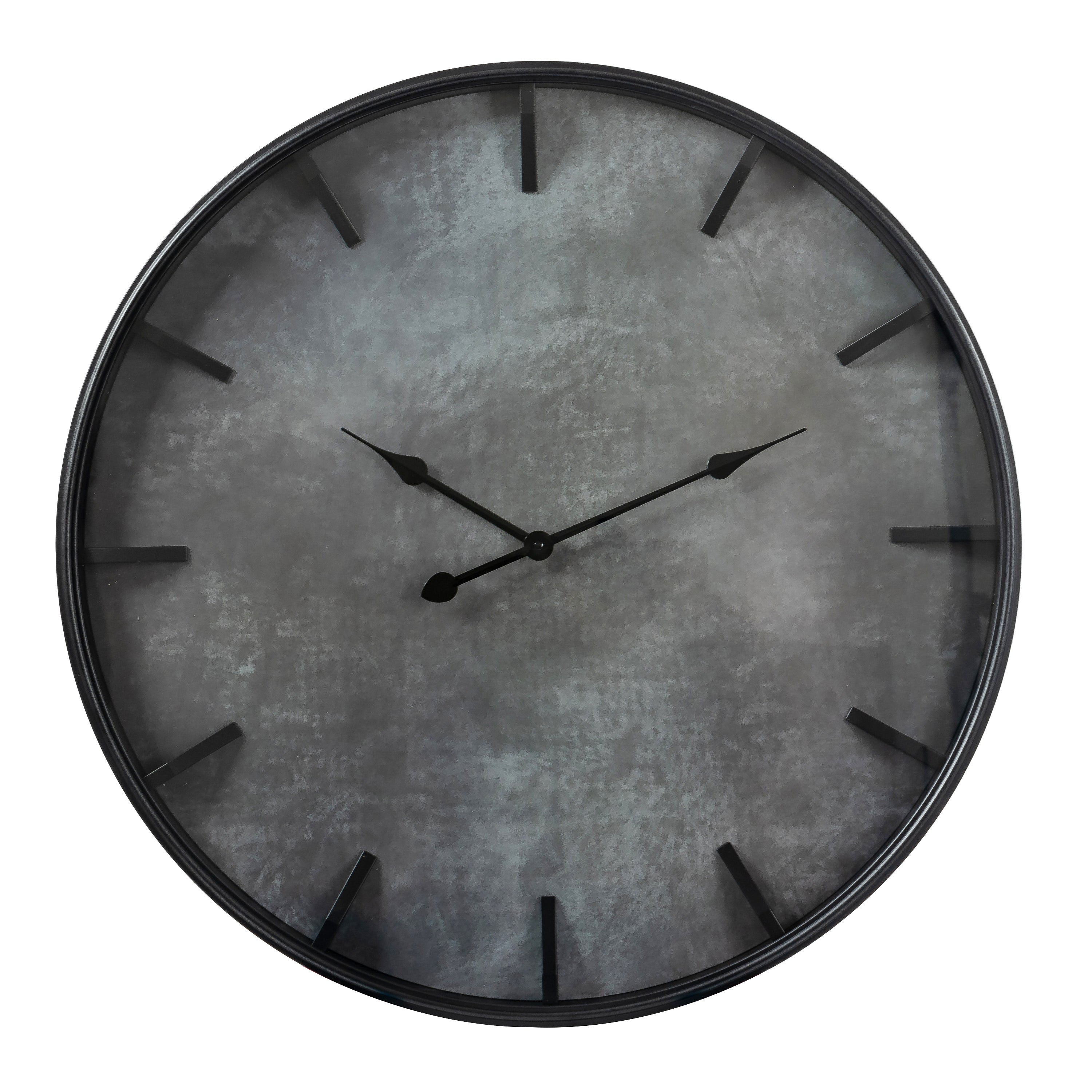 Ashford Industrial Concrete-Look Round Wall Clock 29.5 inch round