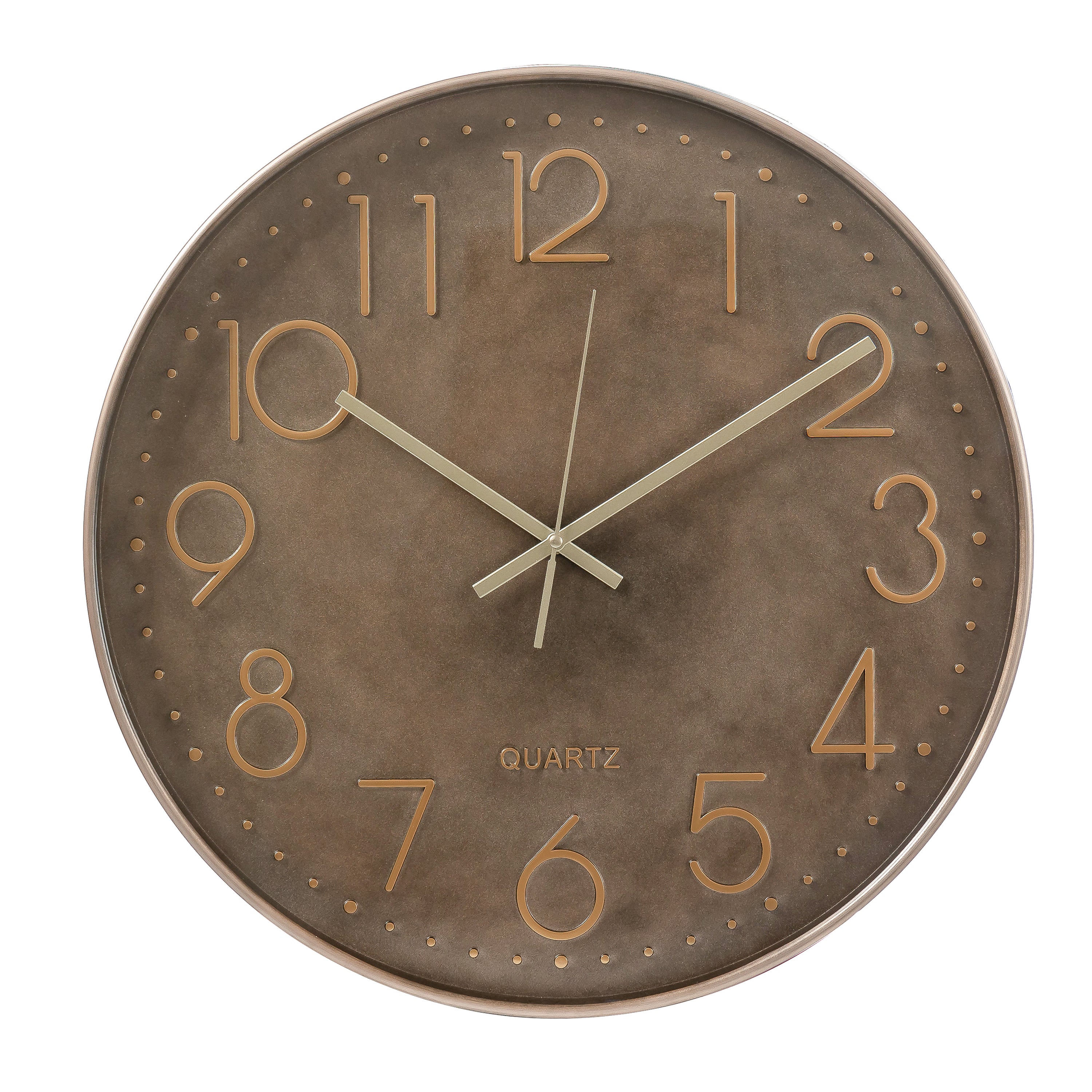 Briarcliff Industrial Bronze-Look Round Wall Clock – 19.7"