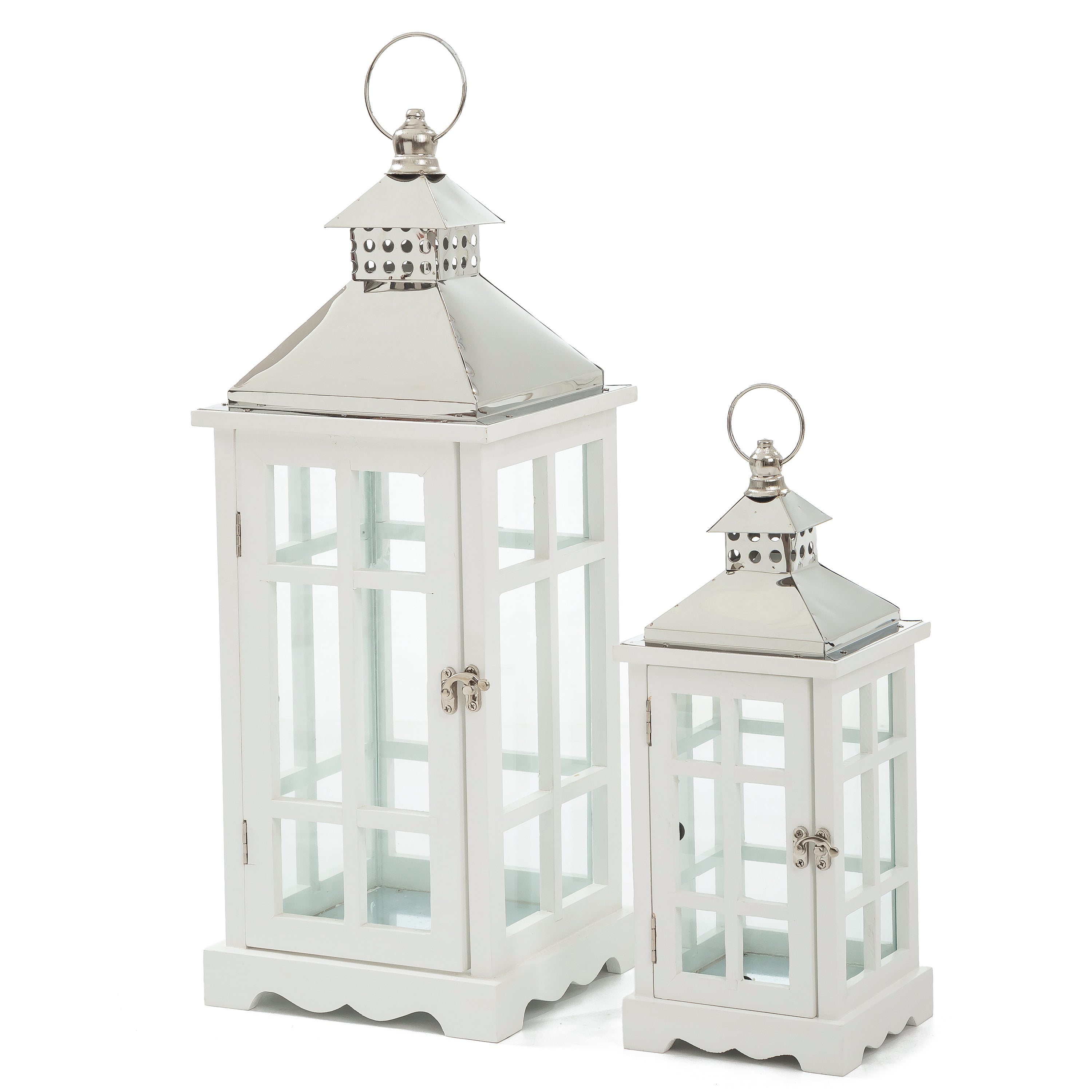 Amelie White Lantern Set (Set of 2)