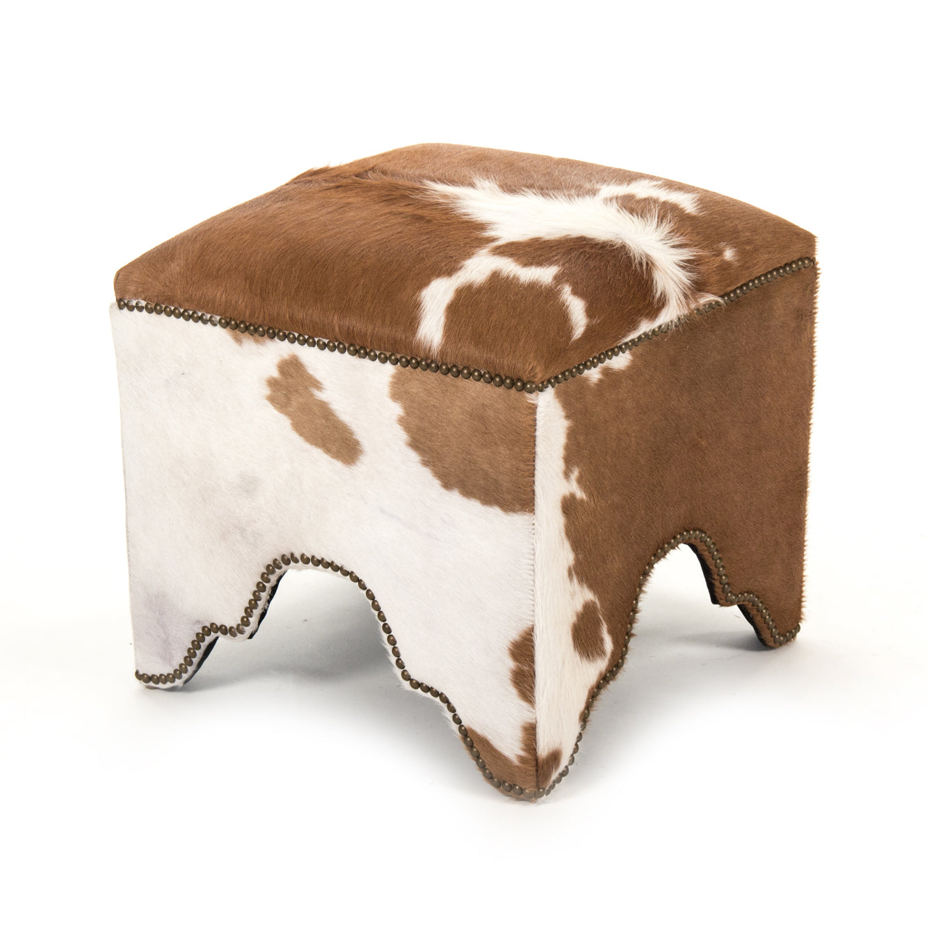 Cow Hide Stool ZEN007 Cow BRW