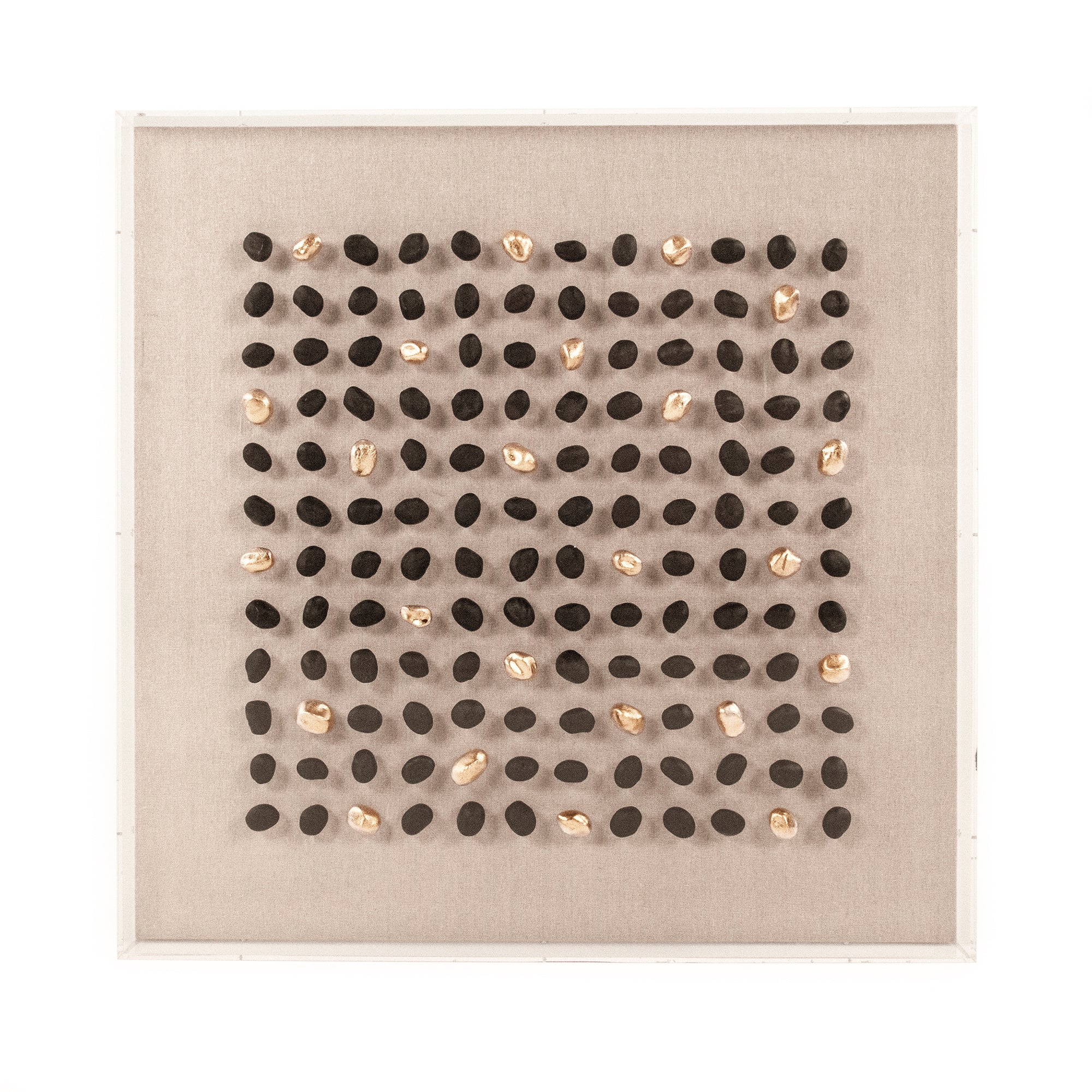Gold/Black Stone Acrylic Framed Wall Art