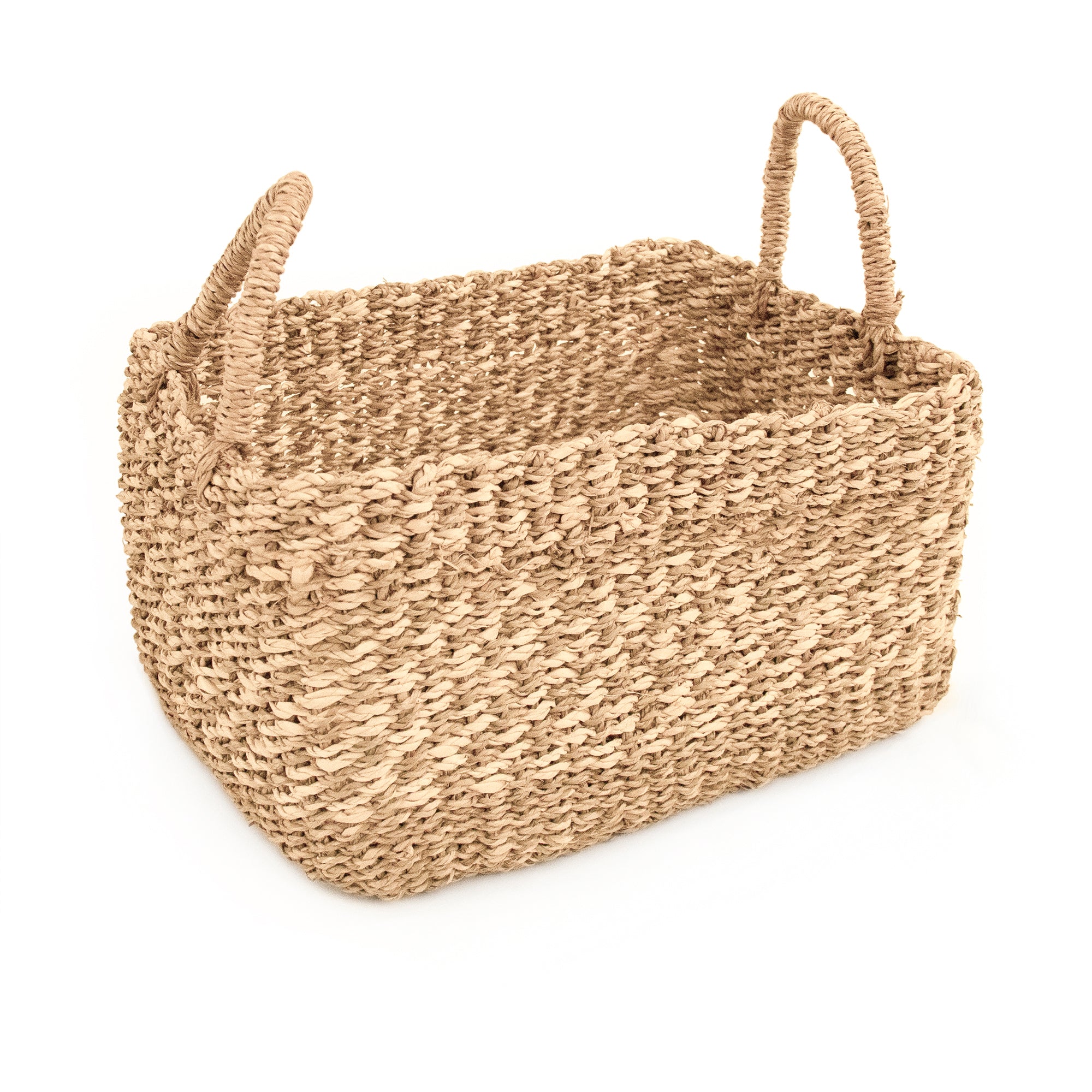 Woven Basket w/ Handles Small (ZENTS-B11 S)