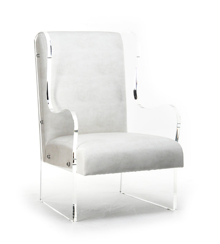 Acrylic Wingback Chair