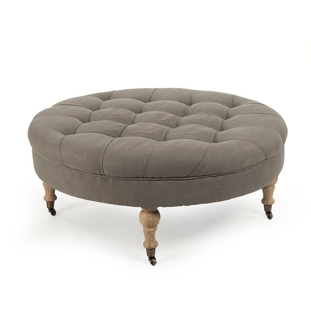 Maison Tufted Round Ottoman