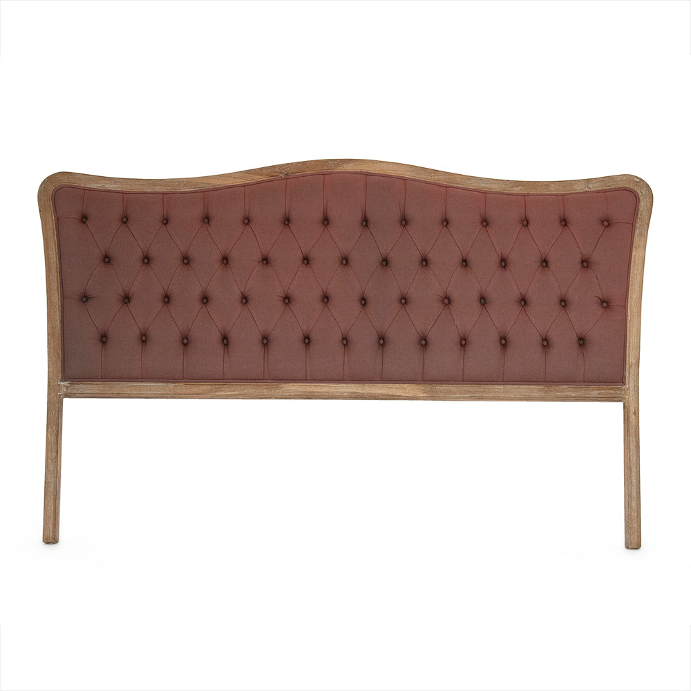 Maison Tufted Headboard (King, Warm Sienna Linen)