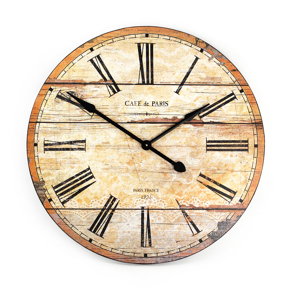 Café de Paris Roman Wall Clock