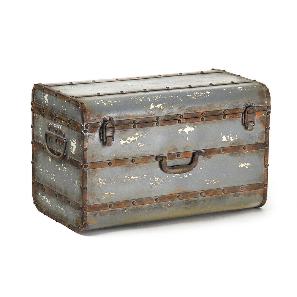 Alden Distressed Metal Storage Trunk