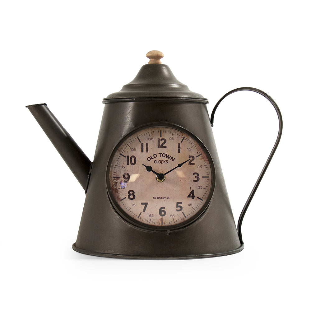 Metal Kettle Table Clock