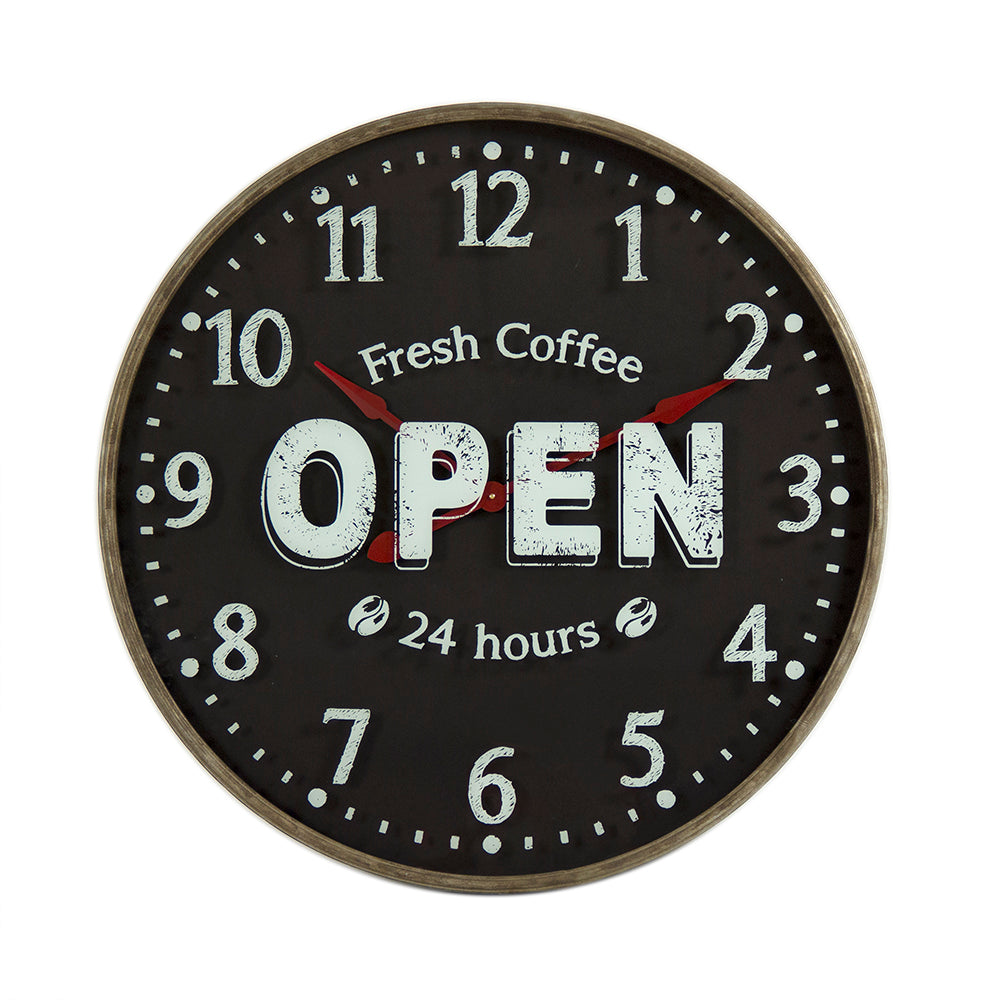 Open Café Wall Clock